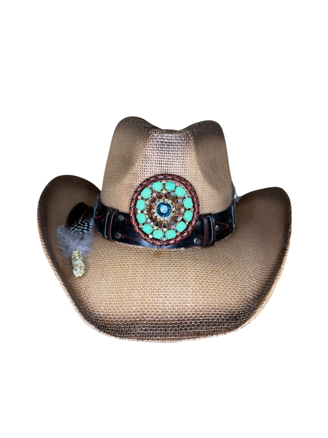 The Desert Green Empress Boho Cowboy Hat
