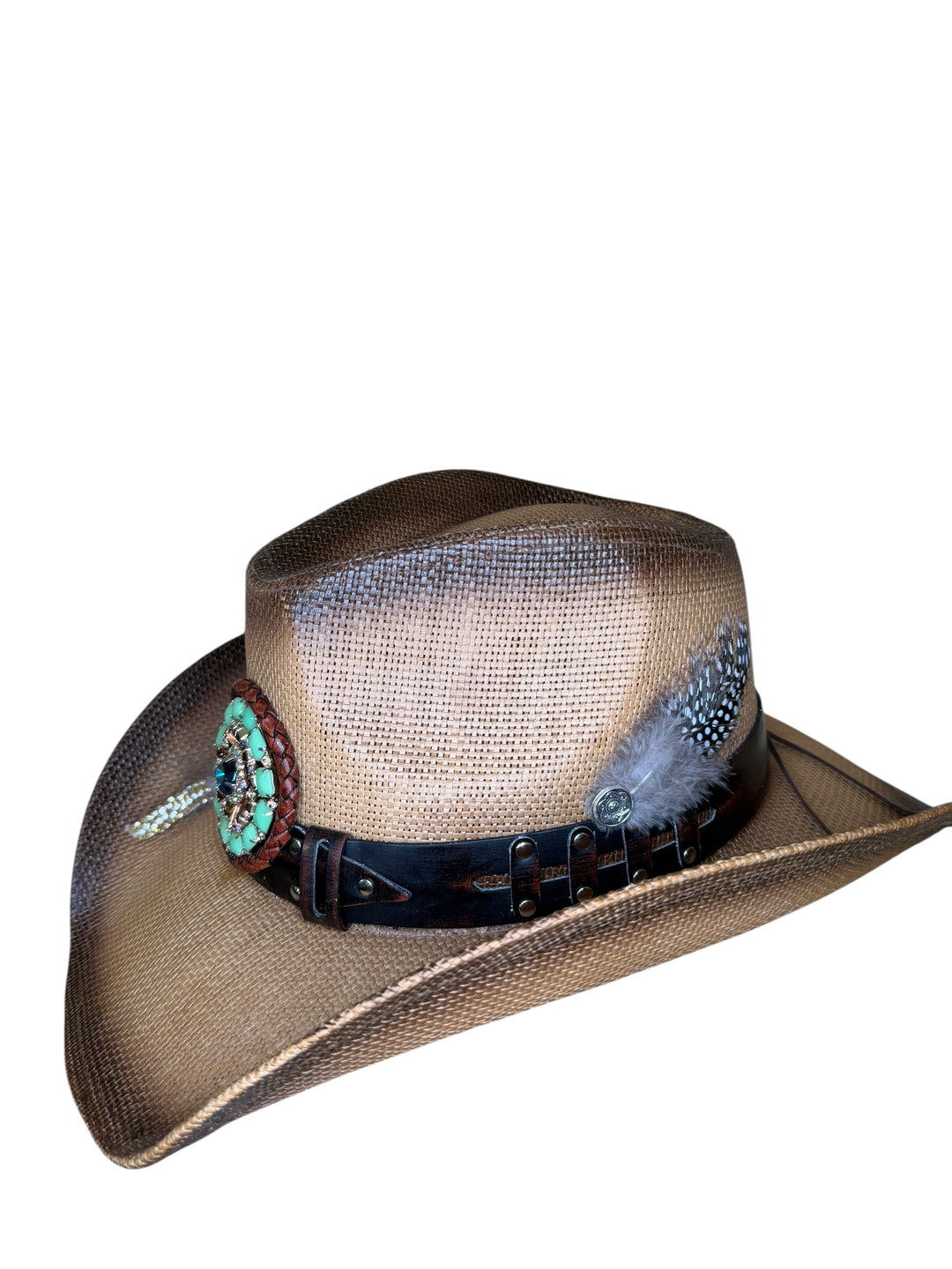 The Desert Green Empress Boho Cowboy Hat