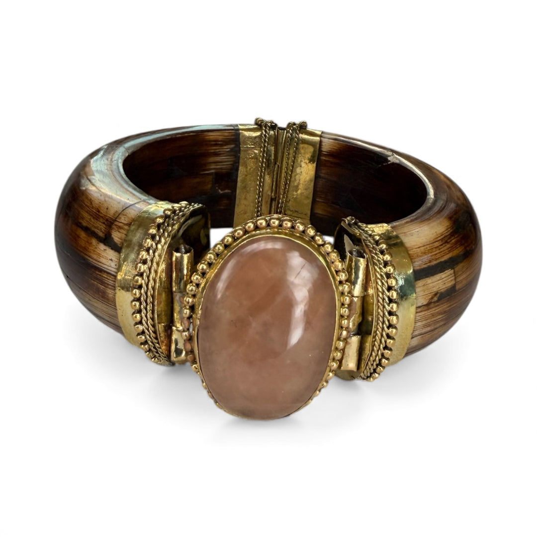 The Boho Luxe Wood Brass Gemstone Collection