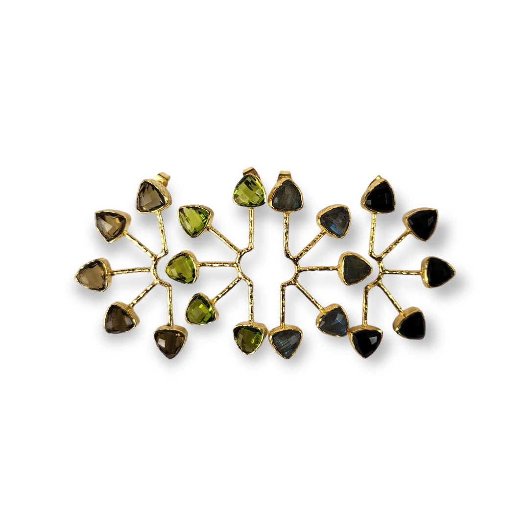 The Mia Natural Stone Windmill Earring Collection