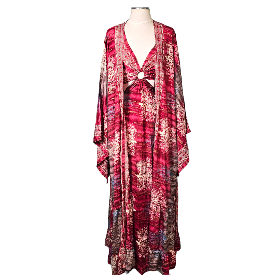 The Cranberry Tree of Life Kimono Collection