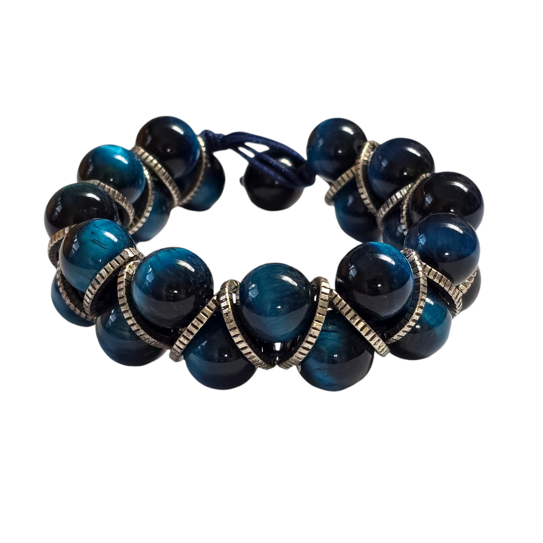 The George Helix Blue Tiger's Eye Bracelet