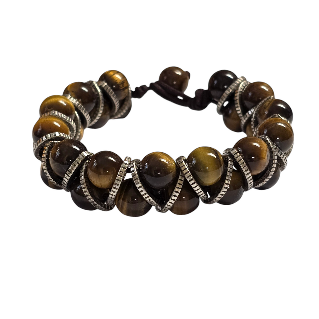 The Luke Helix Tiger’s Eye Bracelet