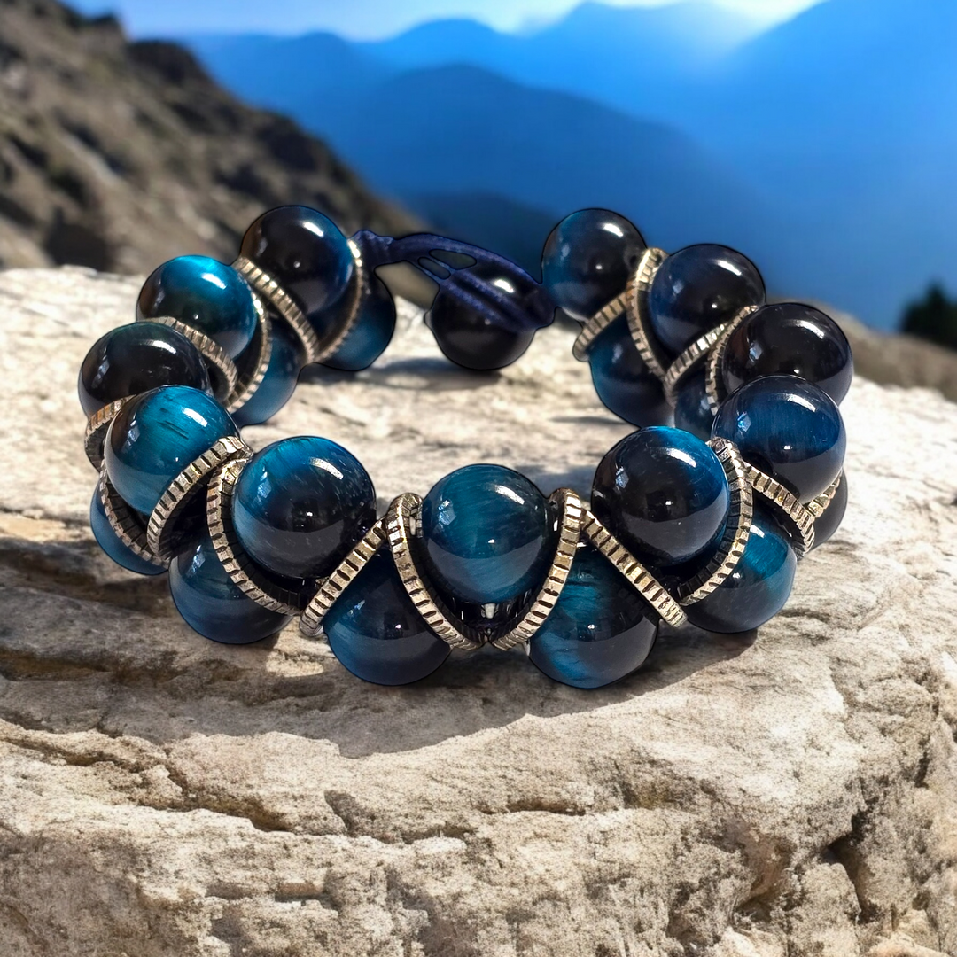 The George Helix Blue Tiger's Eye Bracelet