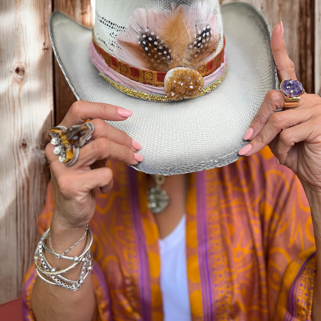 The Citrine Cluster Cowboy Boho Hat