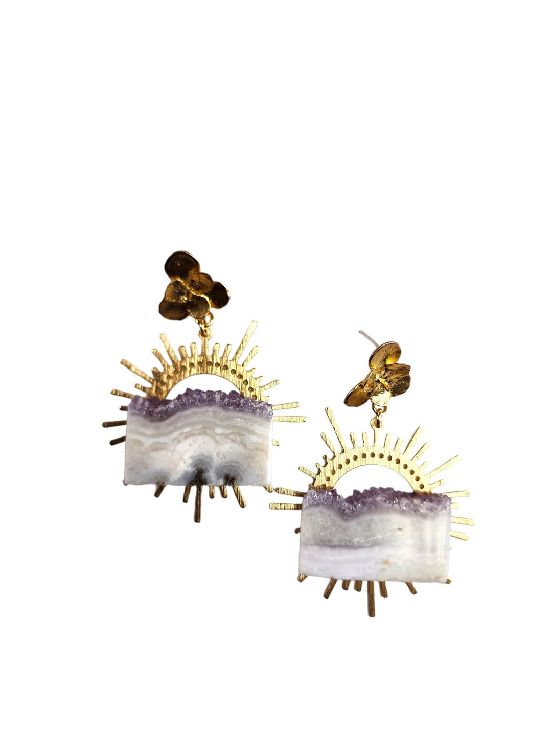 The On The Horizon Amethyst Stalactite Earring Collection