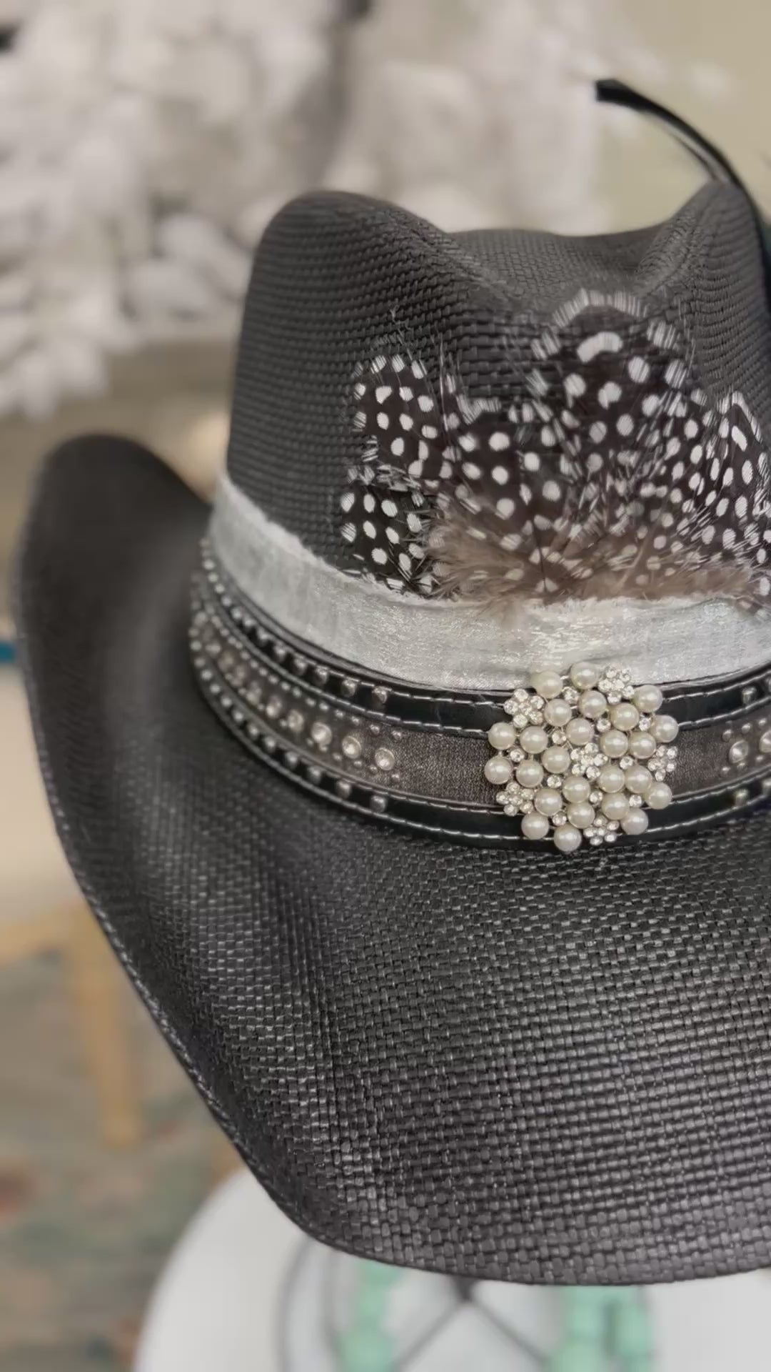 The Black and White Cowboy Boho Hat