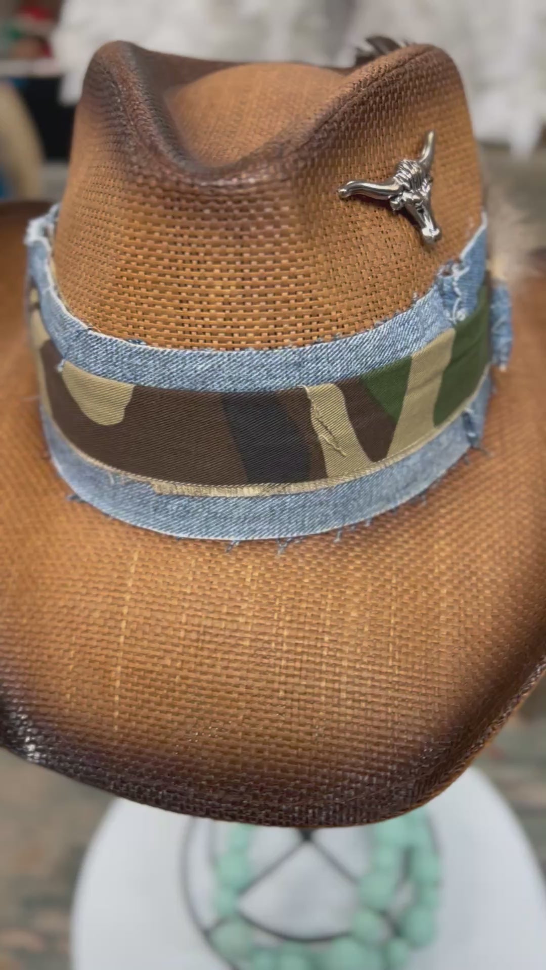 The Camo and Denim Cowboy Boho Hat