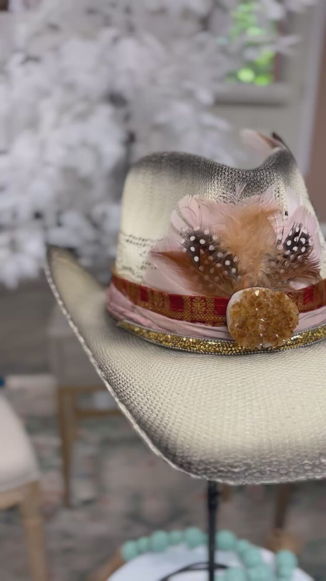 The Citrine Cluster Cowboy Boho Hat
