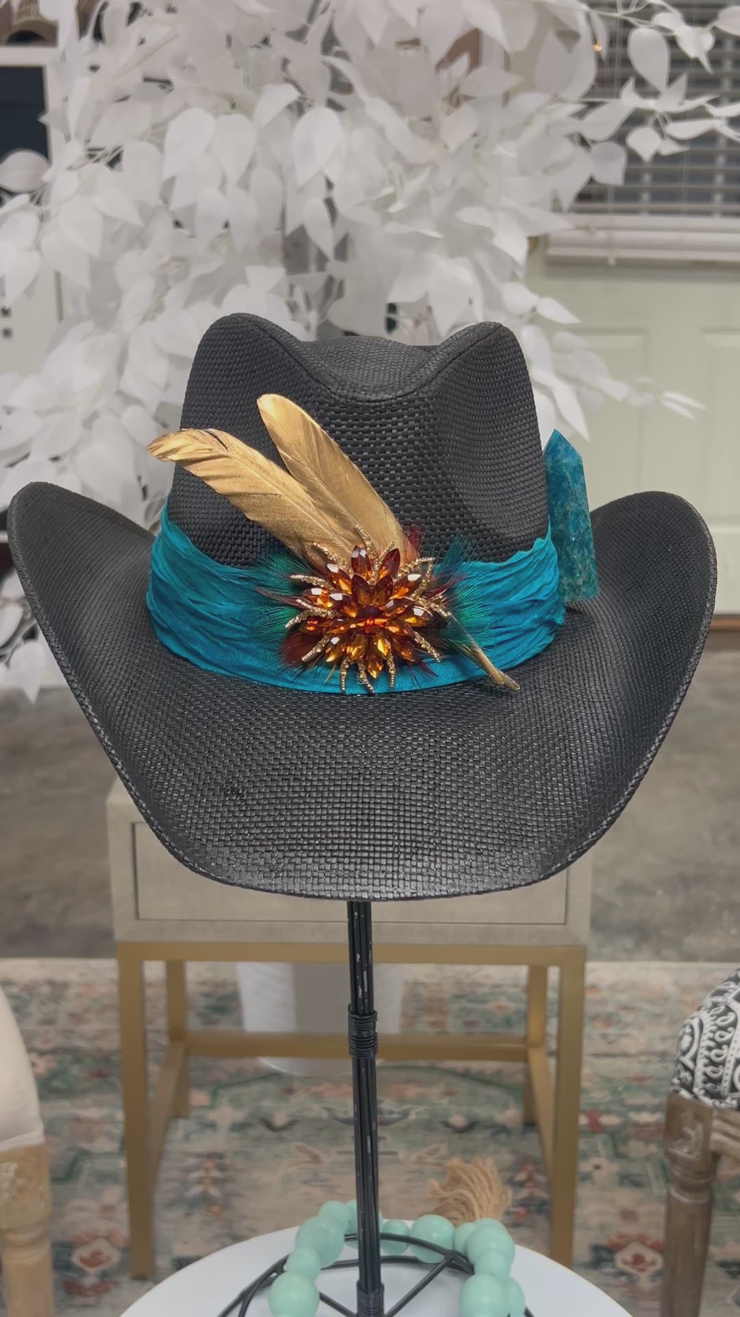 The Blue Silk Boho Cowboy Hat