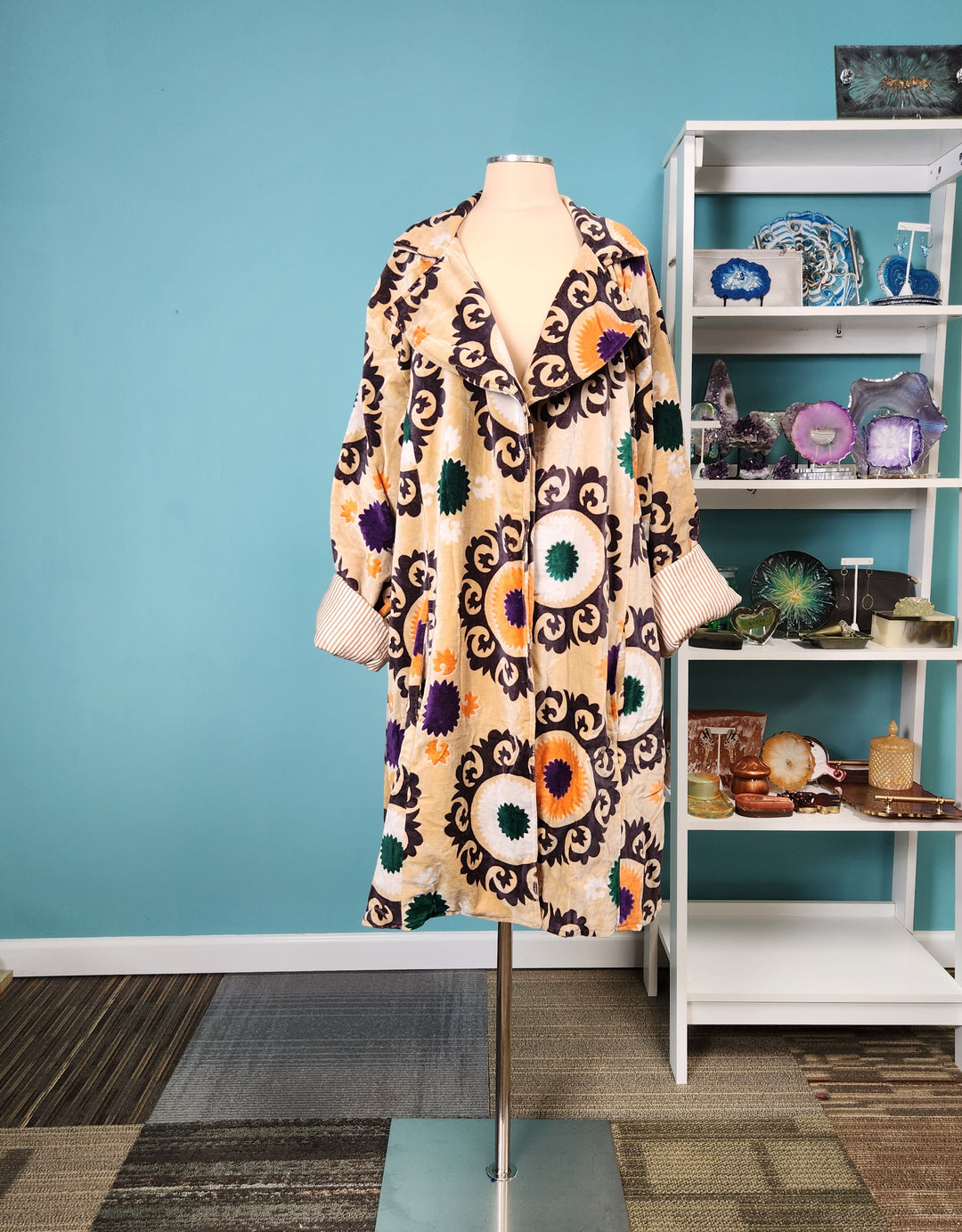 The Ivory Ember Velvet Statement Jacket- 403