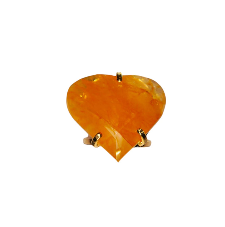 The Sunfire Heart Quartz Faceted Arc Ring