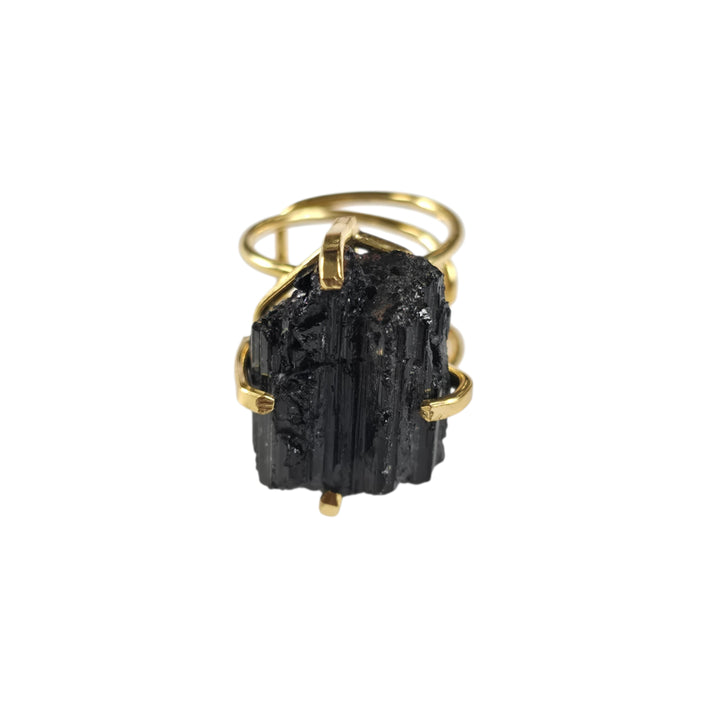 The Becka Black Tourmaline Wire Ring Collection