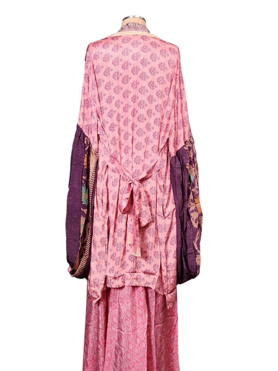The Blushing Orchid Silk Vault Tulip Arm Short Kimono & Point Dress Set-212