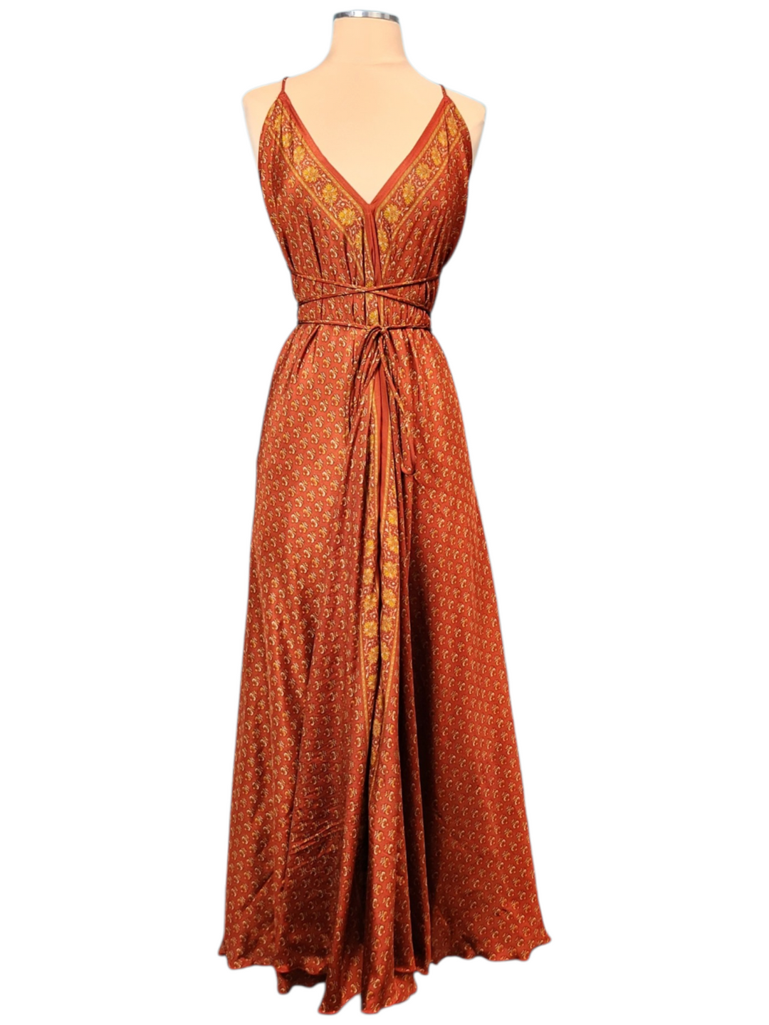 The Ember Royale Silk Vault Tulip Arm Long Kimono & Point Dress Set-231