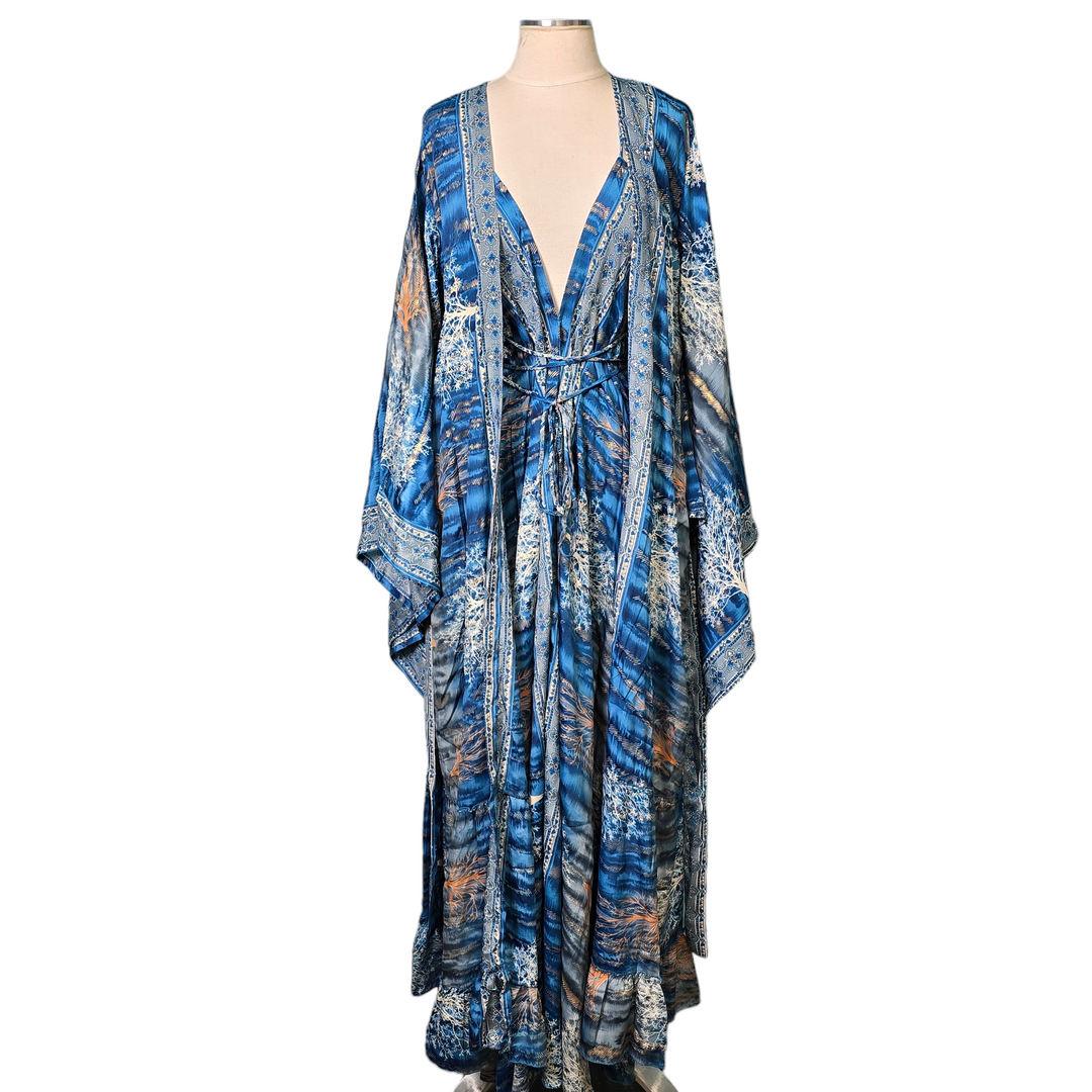 The Blue Tree of Life Kimono Collection