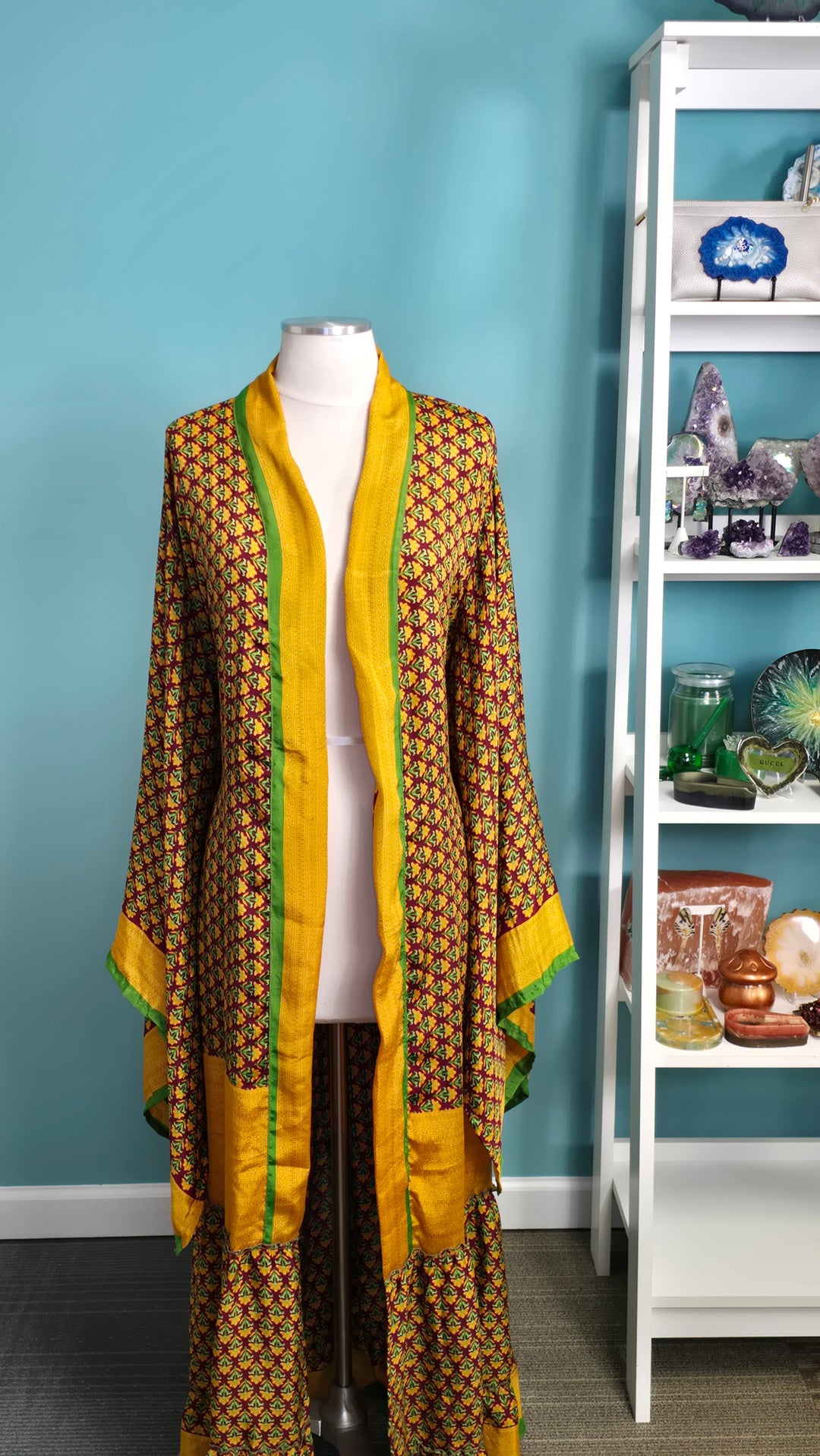 The Golden Baynan Vintage Sari Silk Kimono