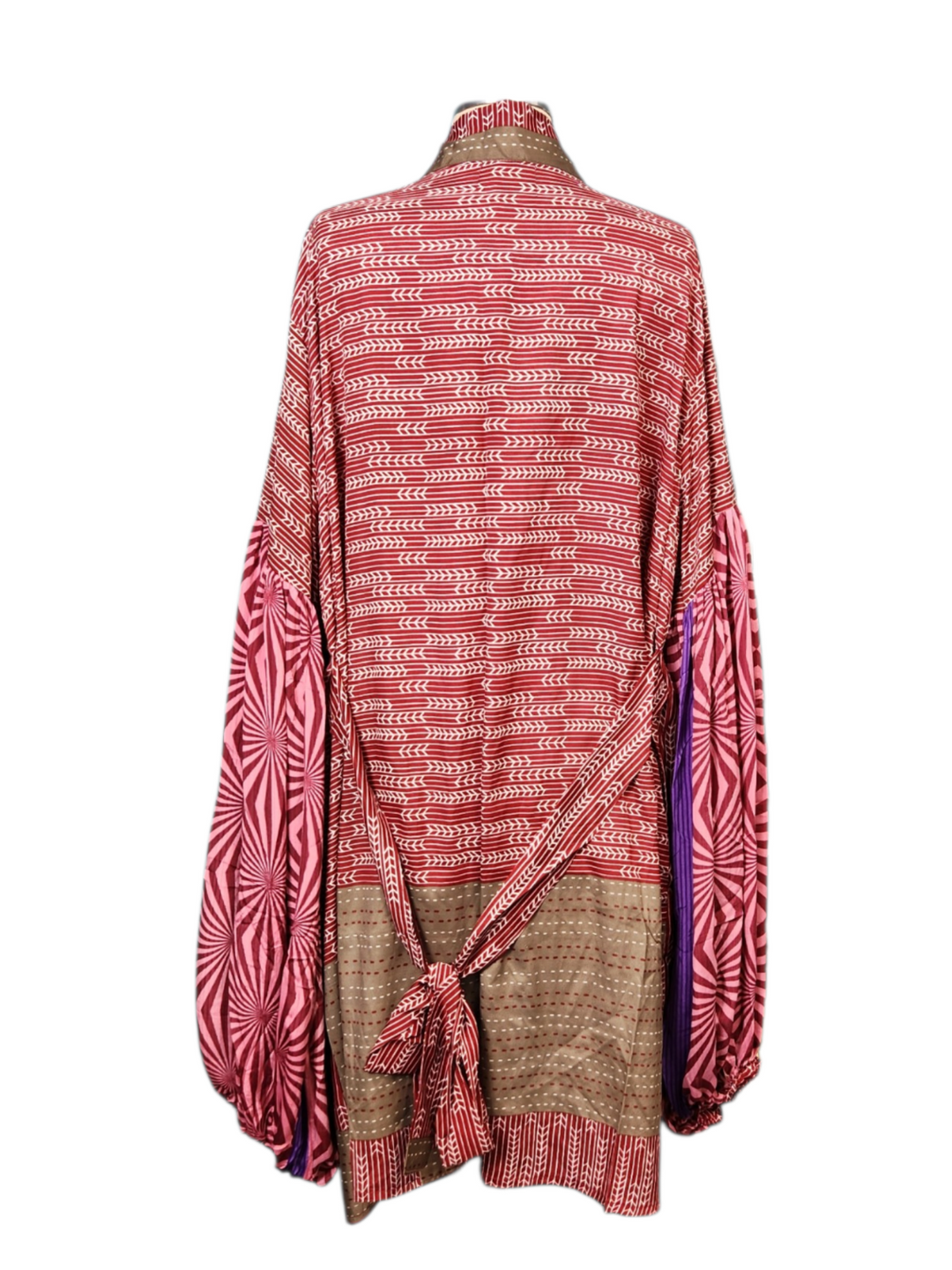 The Ruby Rhythm Short Silk Vault Kimono/Duster-161