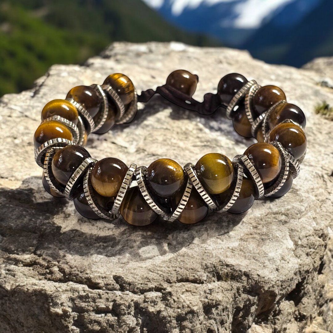 The Luke Helix Tiger’s Eye Bracelet