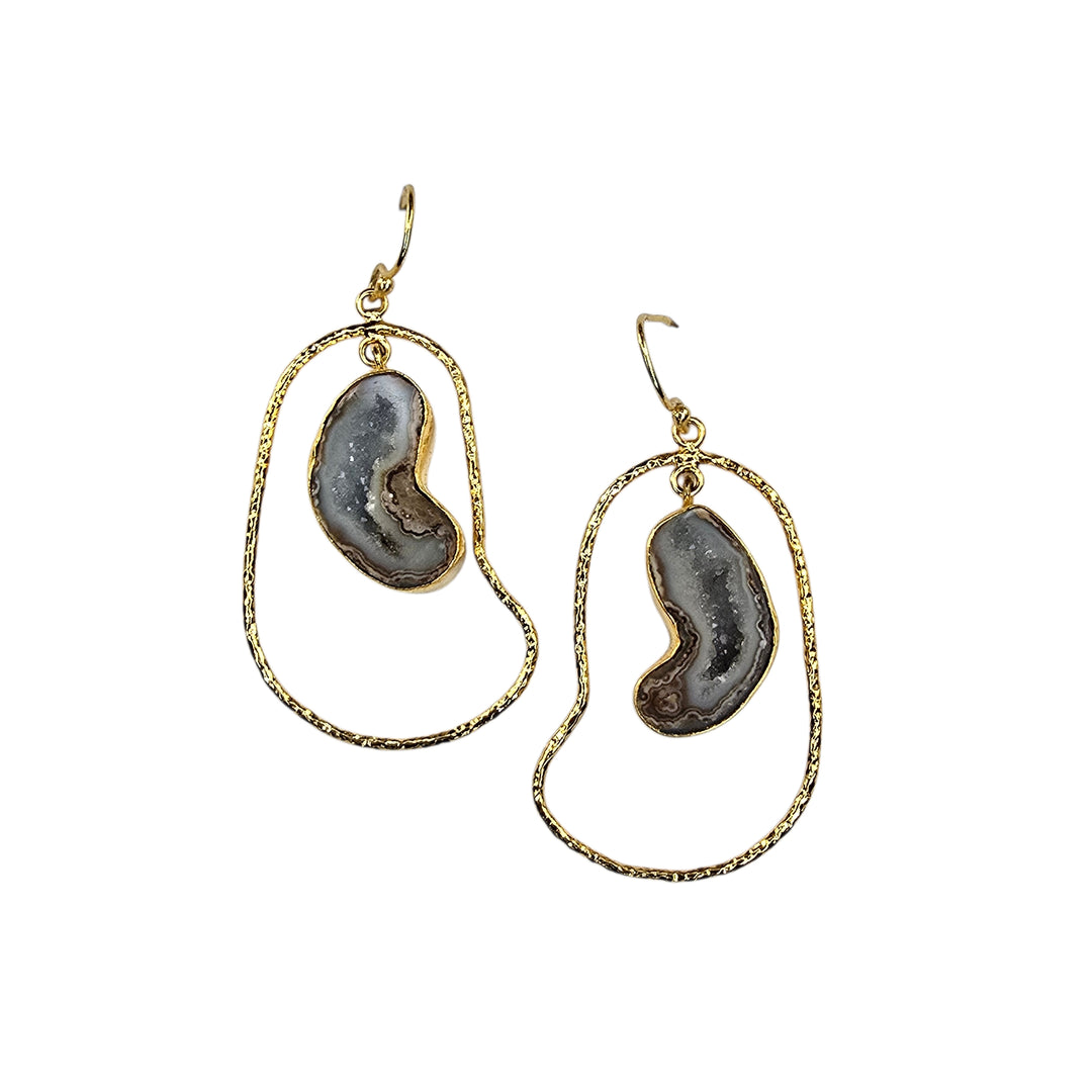 The Saima Druzy Agate Earring Collection
