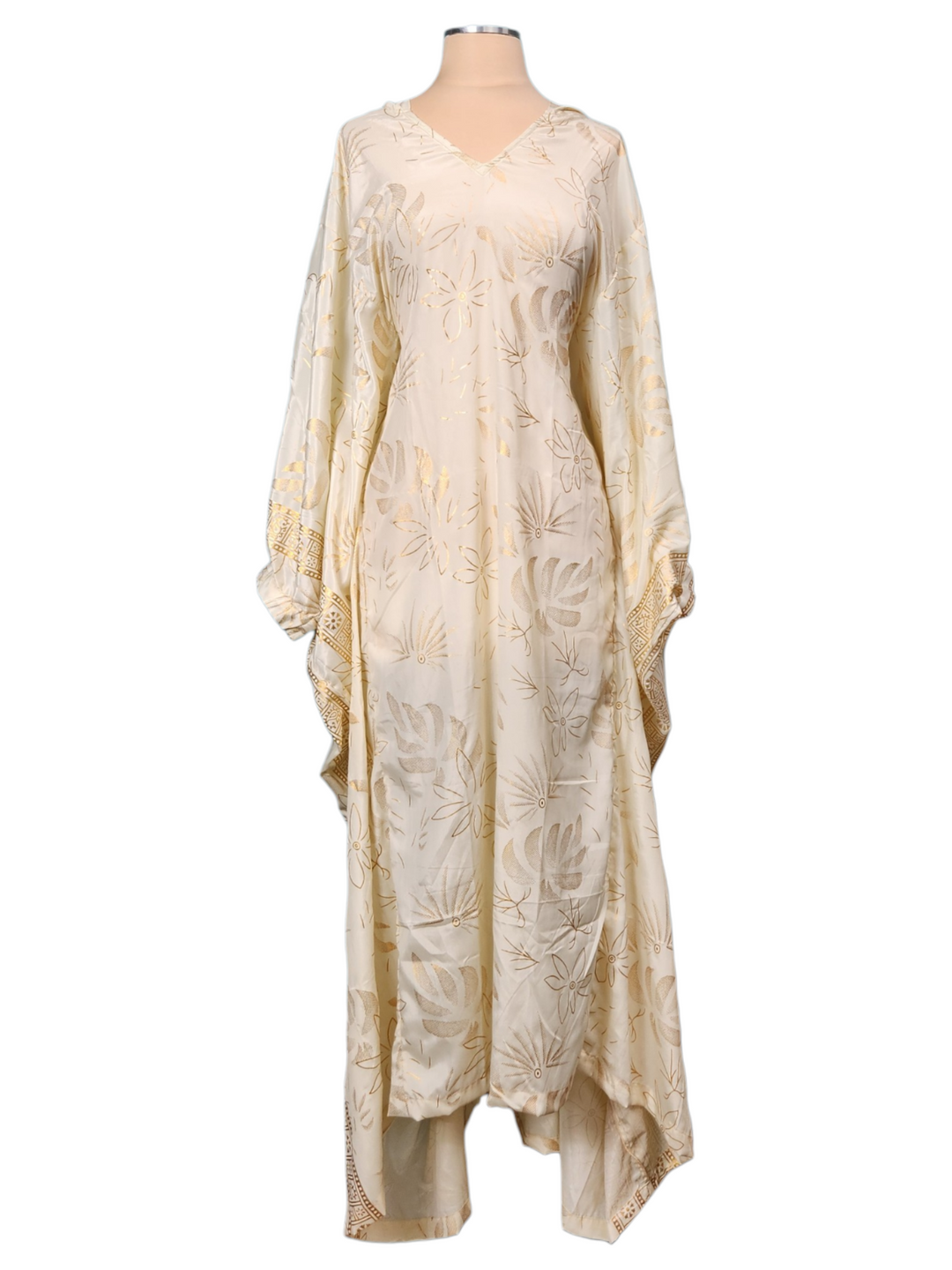 The Ivory Luxe Hooded Kaftani-408