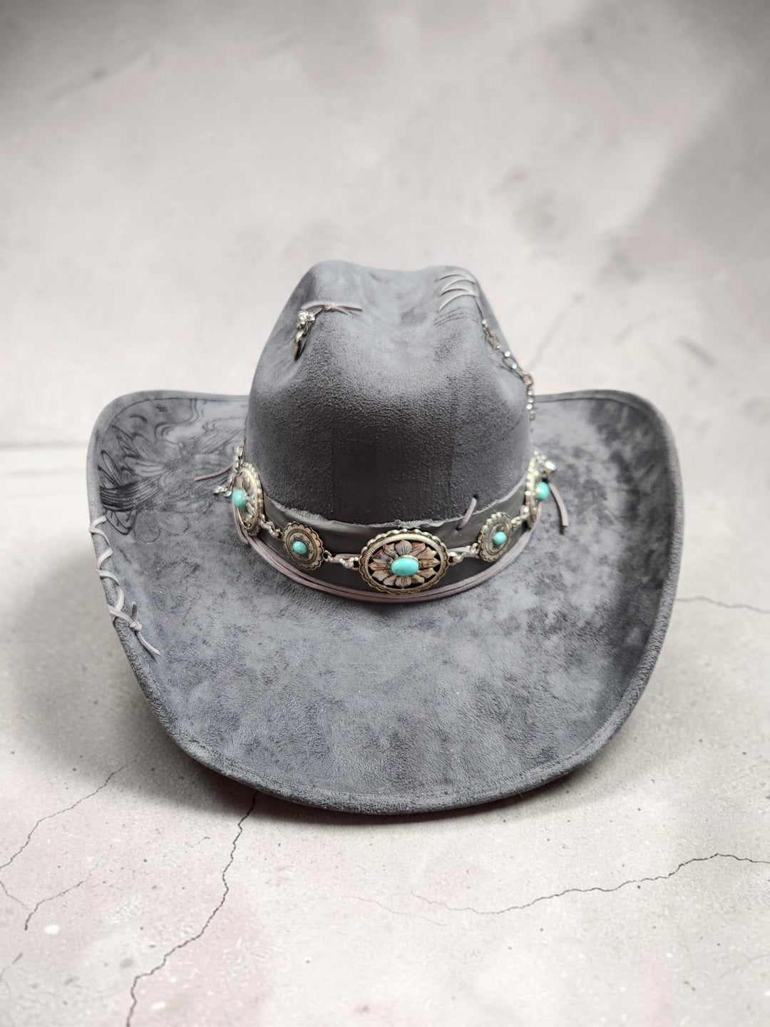 The Silver Sage Western Vegan Suede Hat - 817