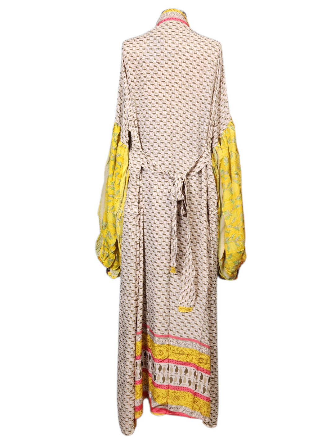 The Sunlit Mosaic Silk Vault Tulip Arm Long Kimono & Point Dress Set-246