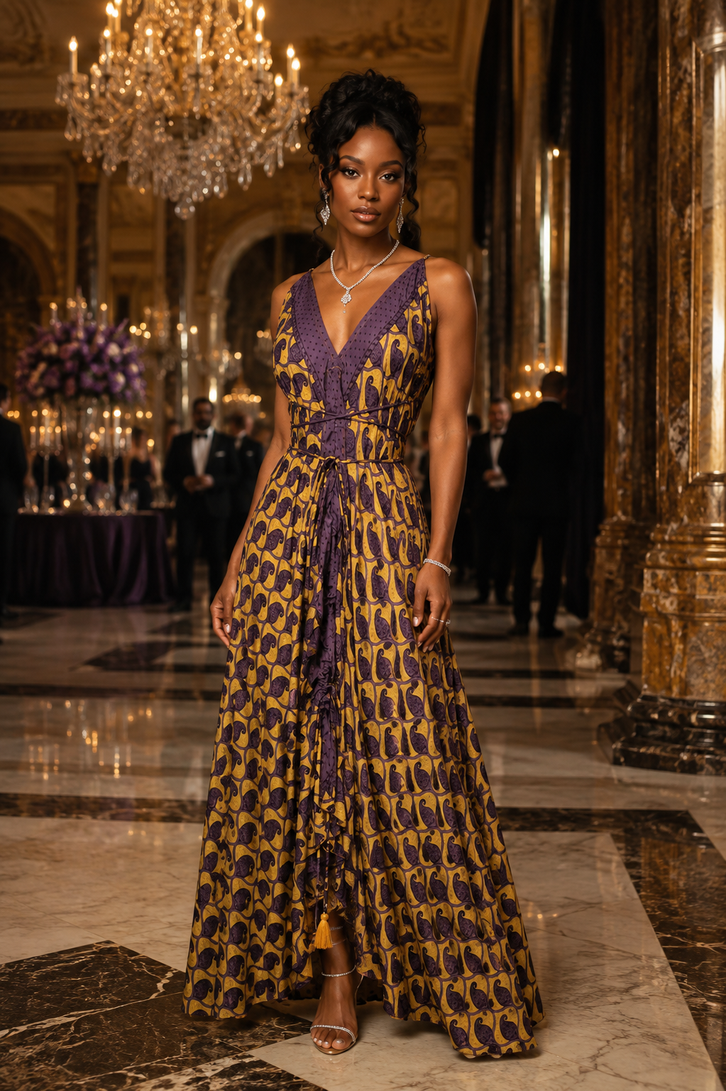 The Golden Amethyst Point Dress-342