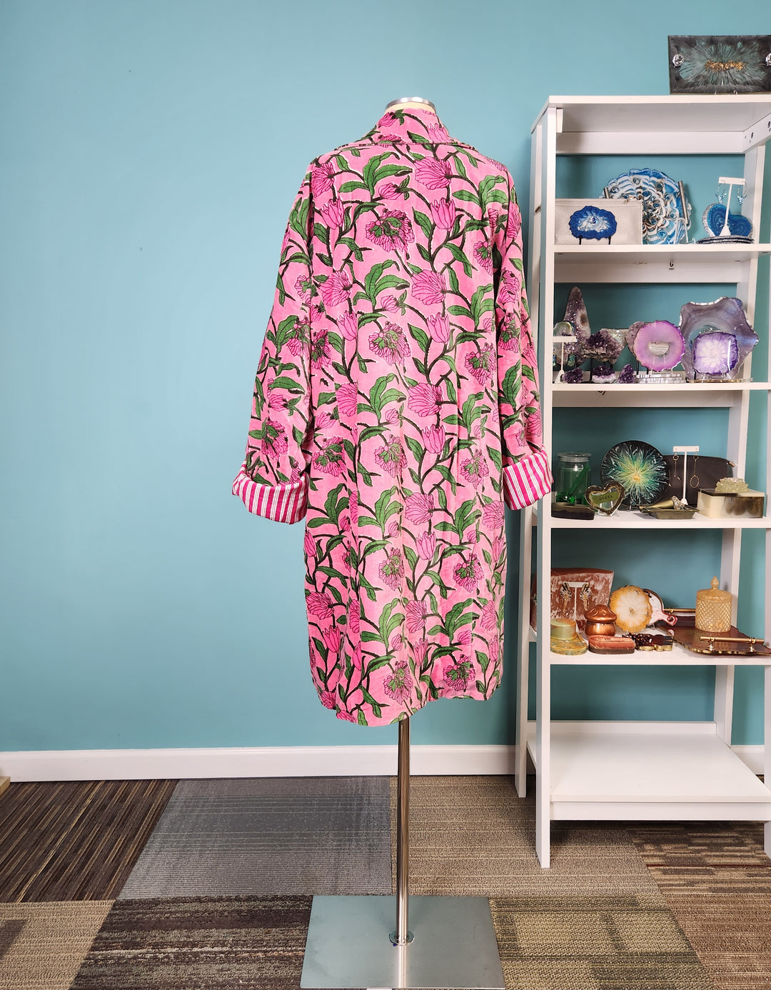 The Rosé Botanica Velvet Statement Jacket- 404