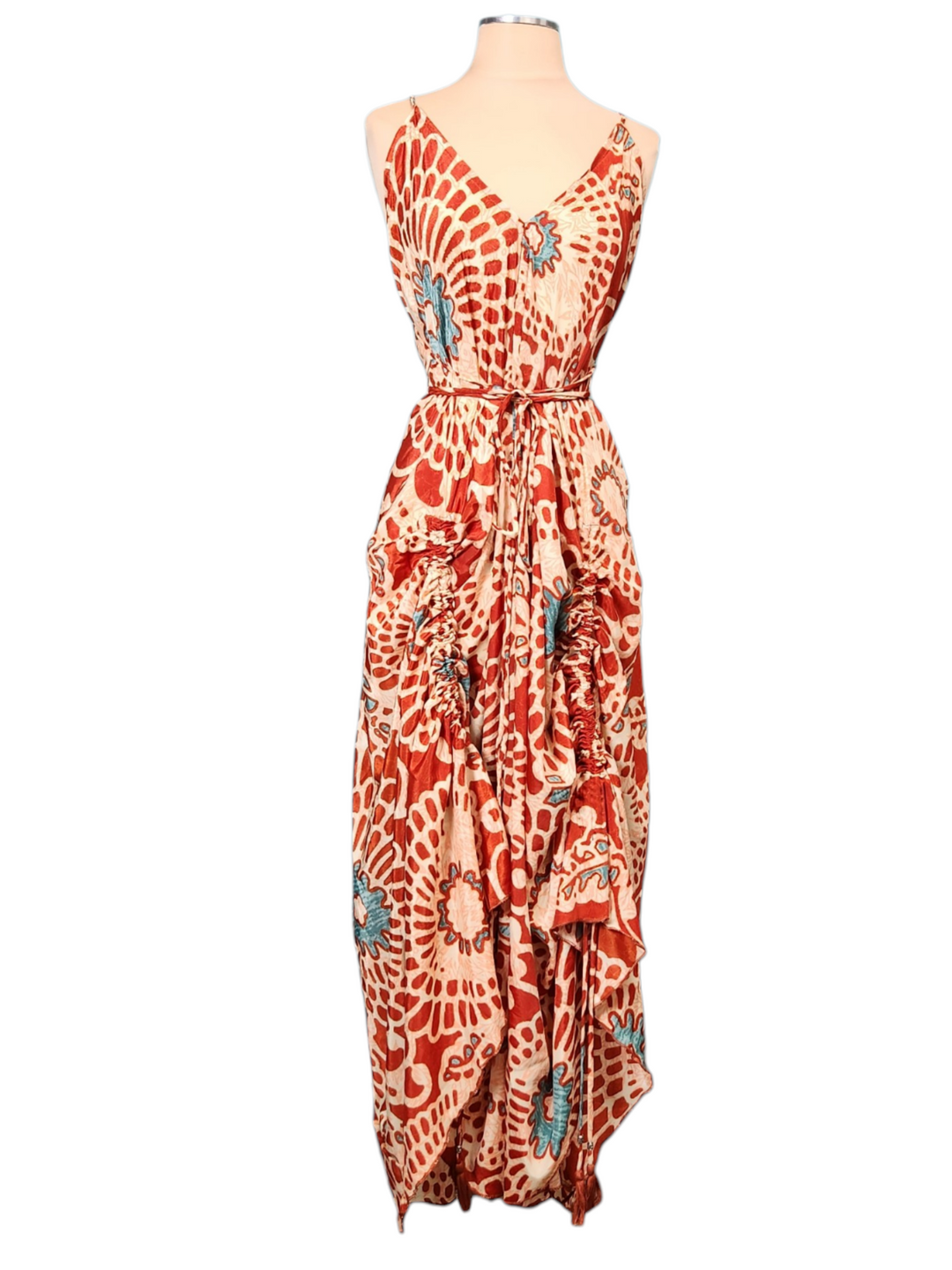 The Terracotta Oasis Kimono & Point Dress Set - 256