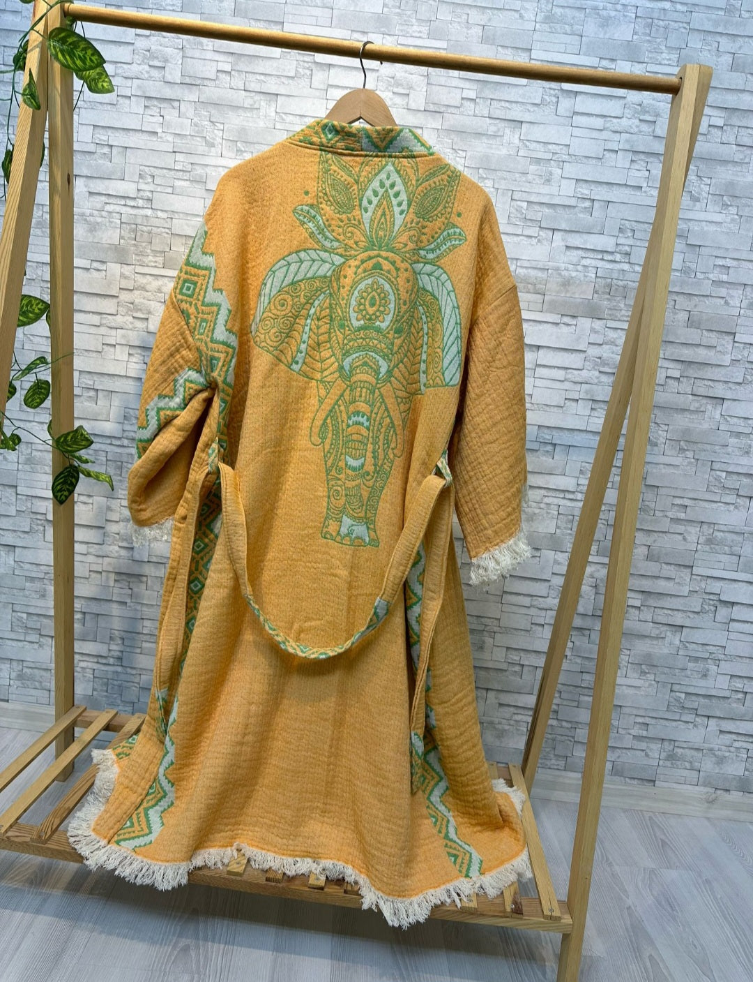 The Elephant 100% Turkish Cotton Robe, Kimono, Overcoat