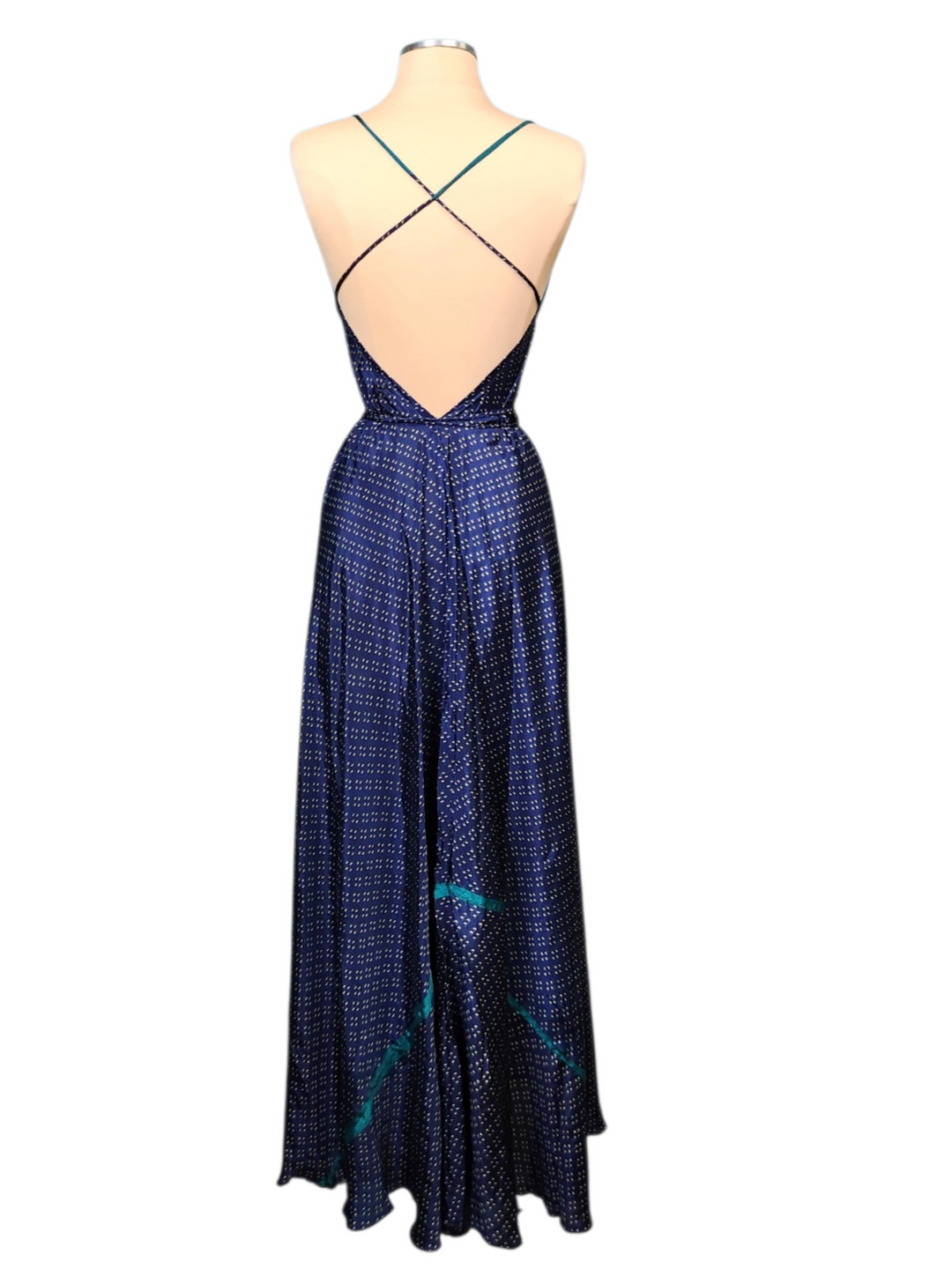 The Midnight Teal Elegance Point Dress-341