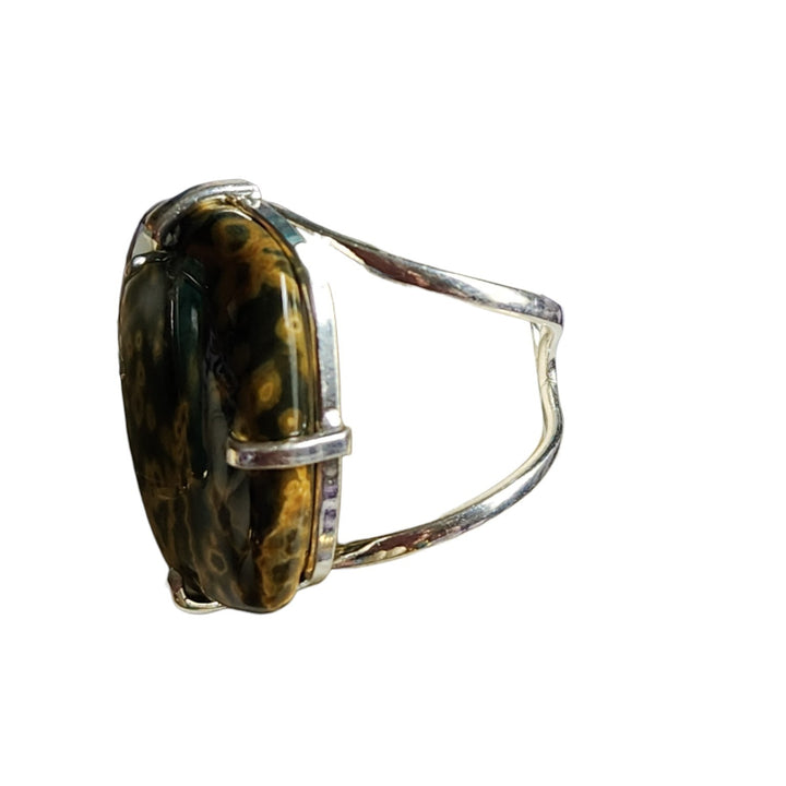 The Rainforest Tide Ocean Jasper Arc Ring