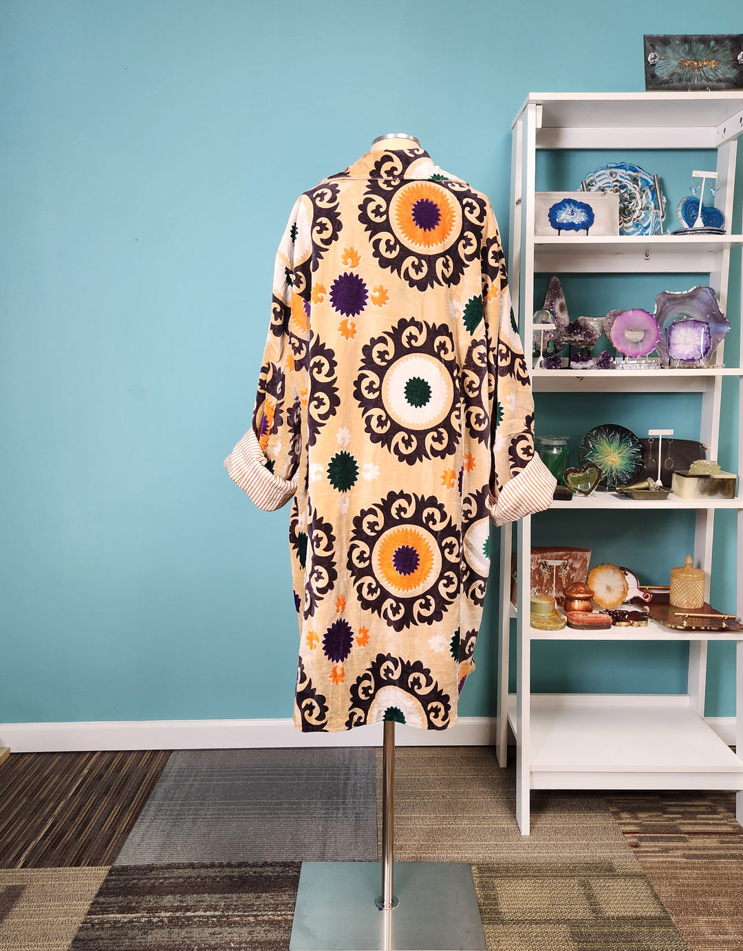 The Ivory Ember Velvet Statement Jacket- 403