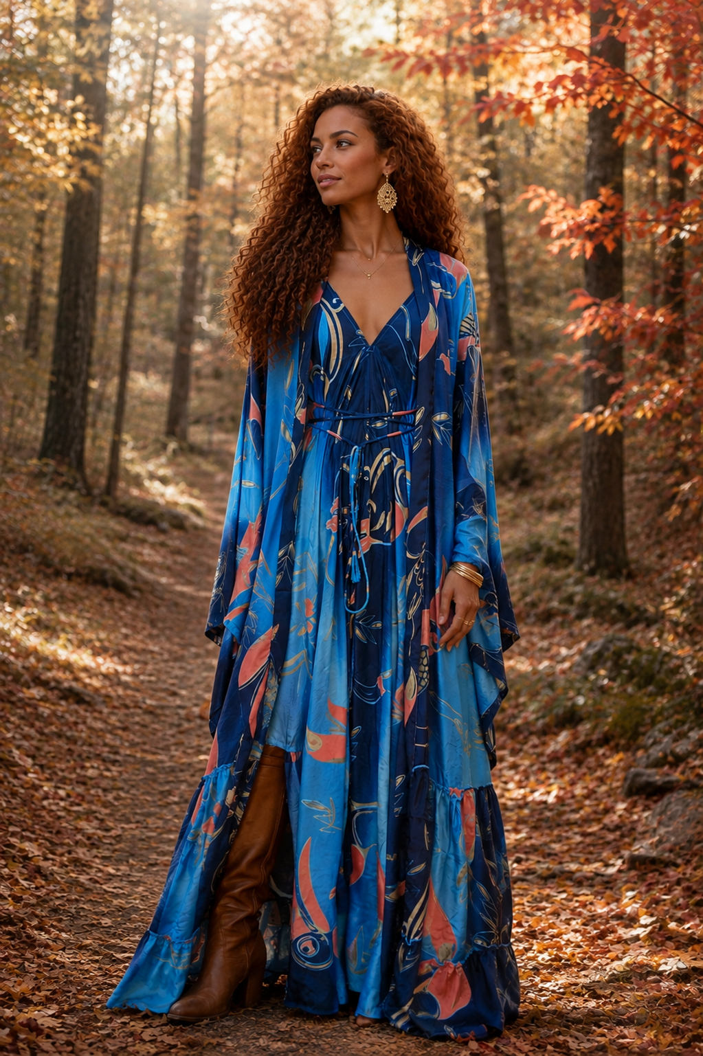 The Azure Paradise Kimono & Point Dress Set 201