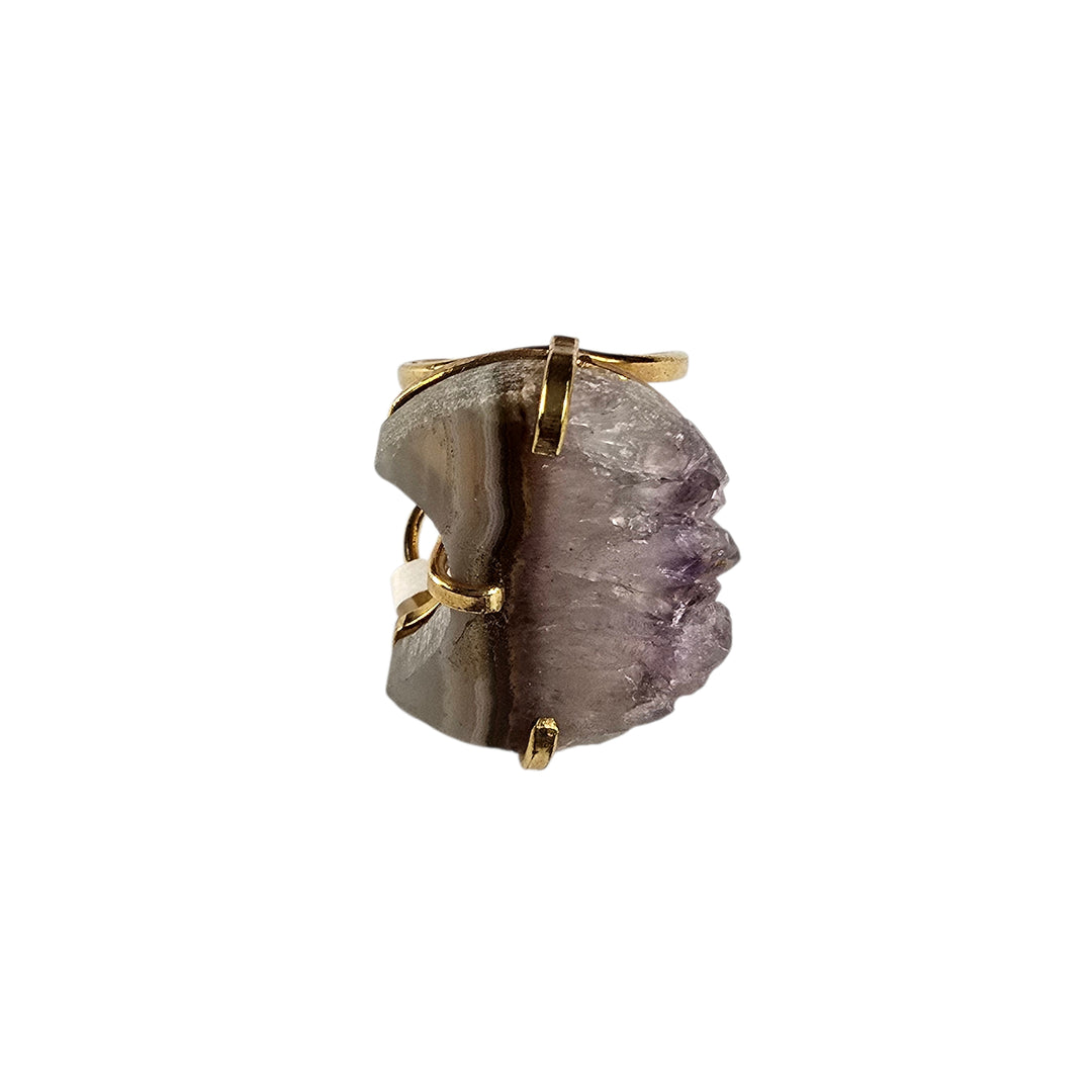 The Hazel Amethyst Stalactite Ring Collection