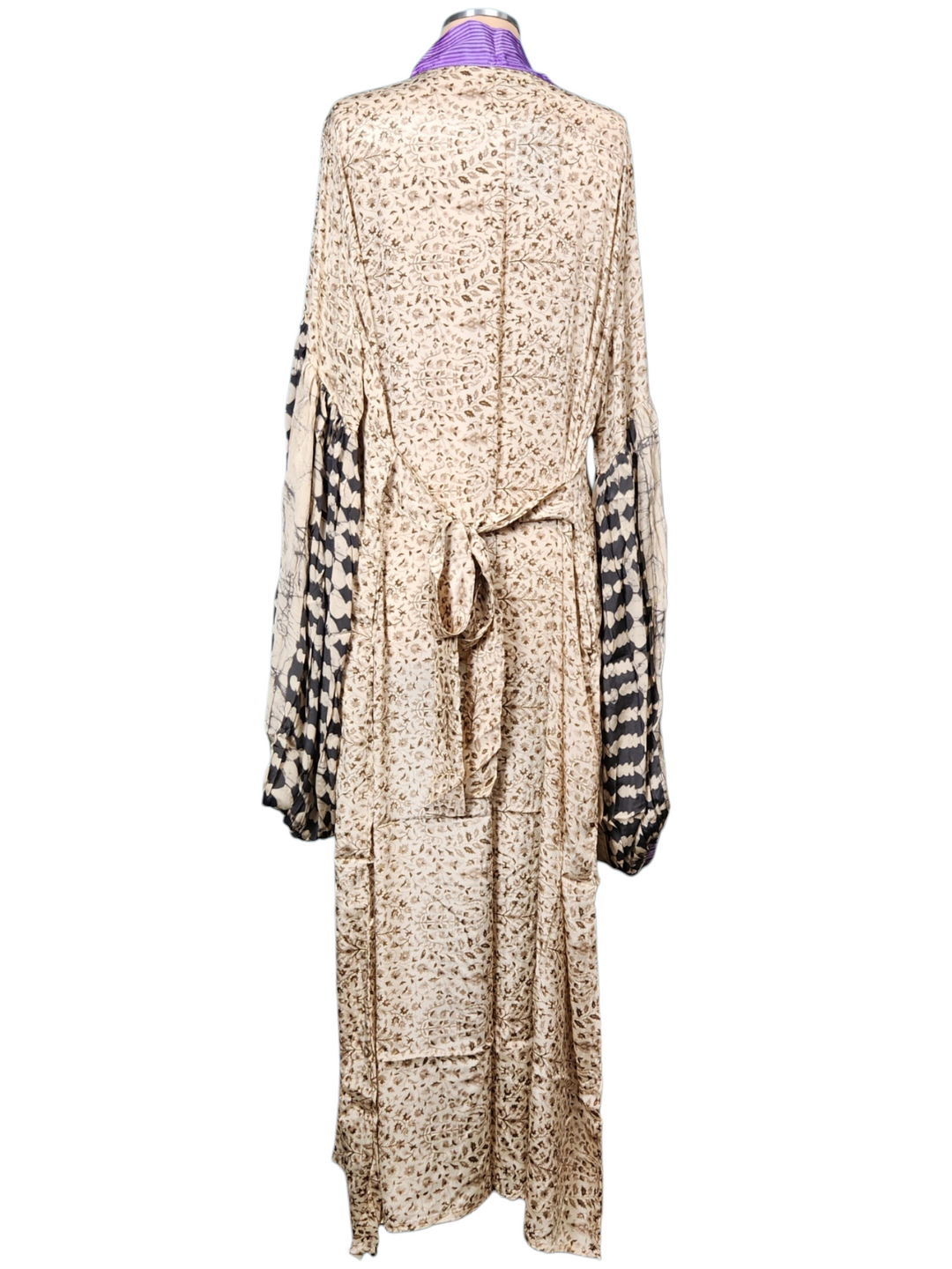 The Lavender Mosaic Tulip Sleeve Long Kimono-144