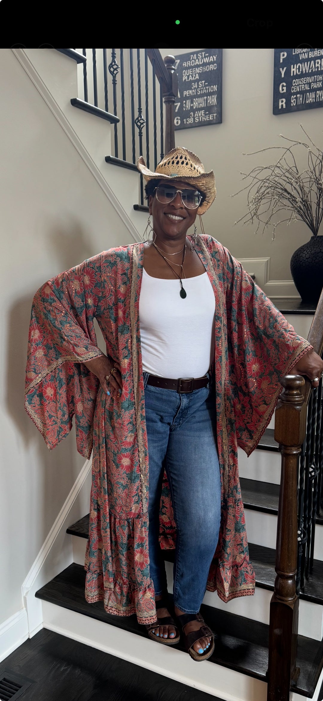 The Coral Silk Kimono Set