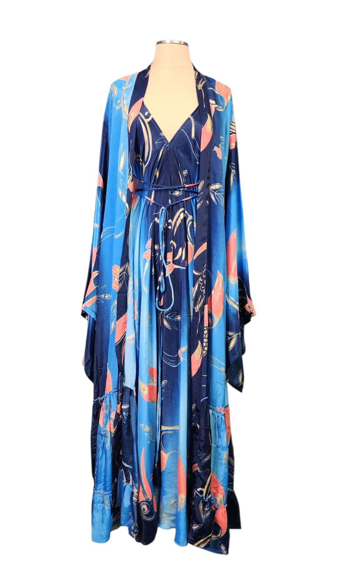 The Azure Paradise Kimono & Point Dress Set 201