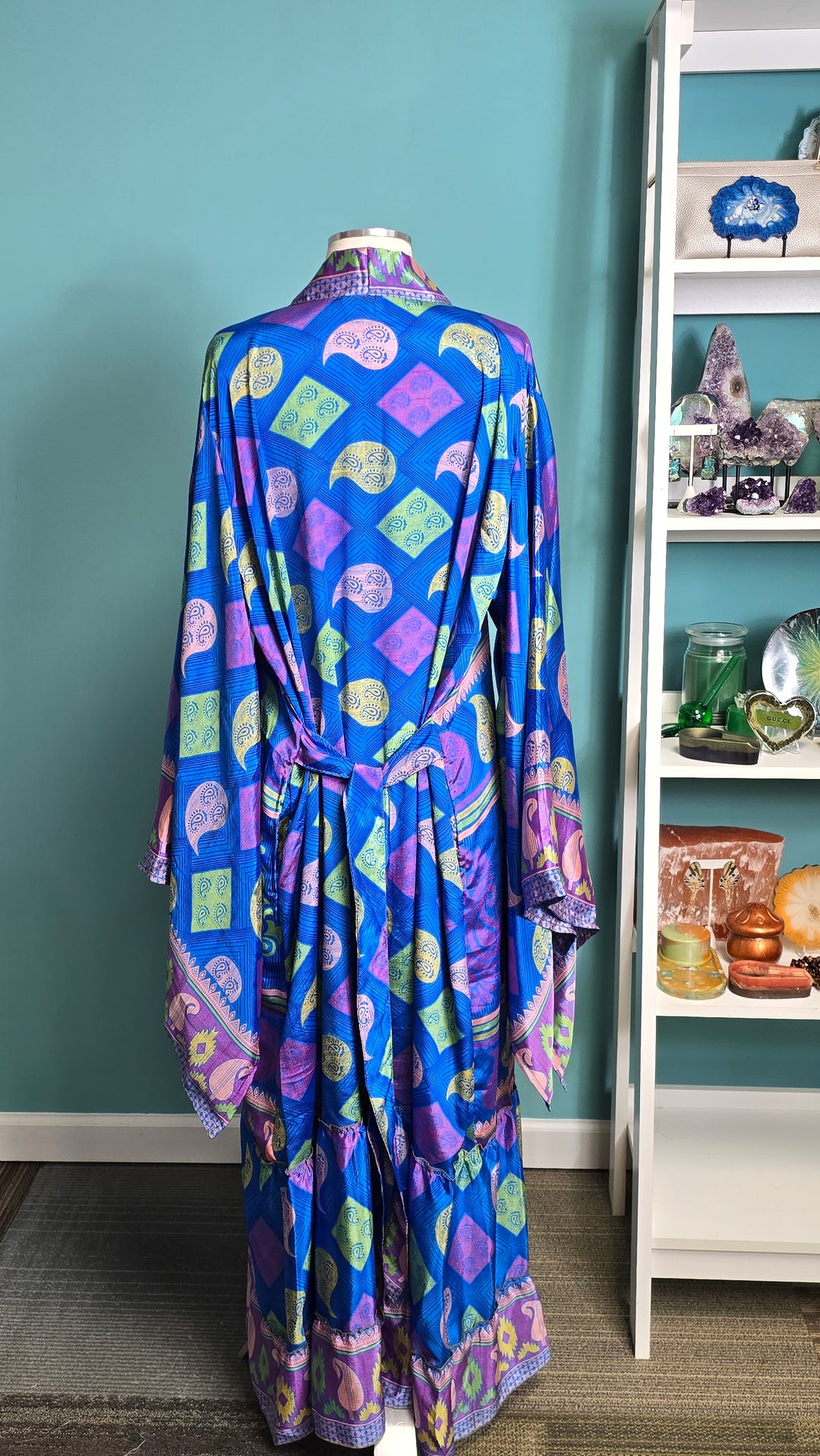 The Neon Lotus Vintage Sari Silk Kimono