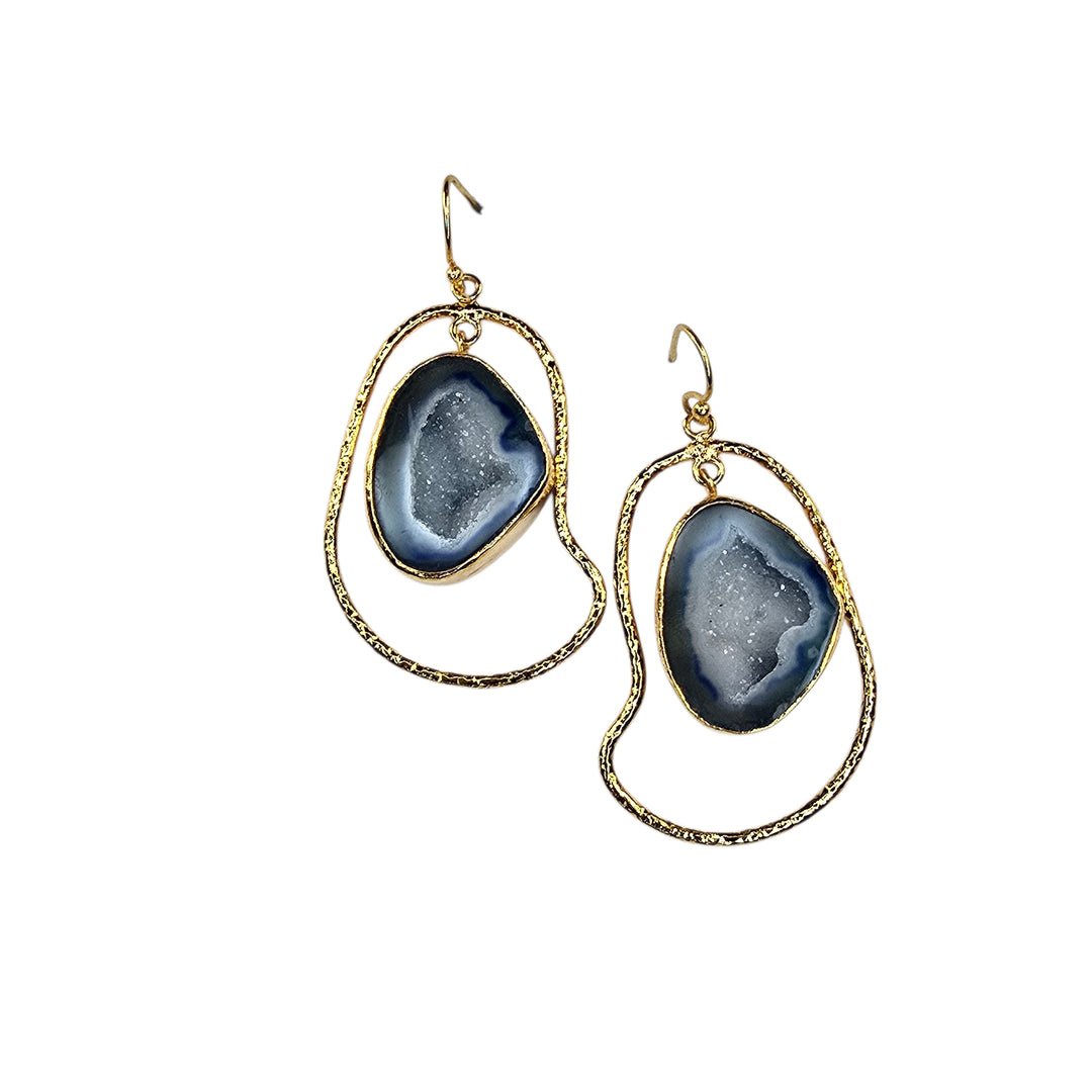 The Saima Druzy Agate Earring Collection