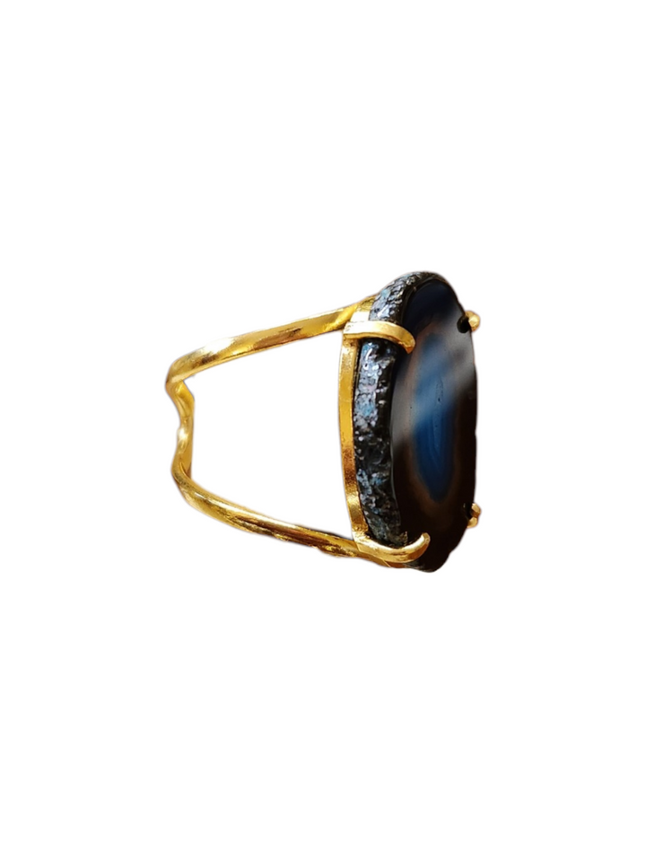 The Ocean Eclipse Agate Ring-503