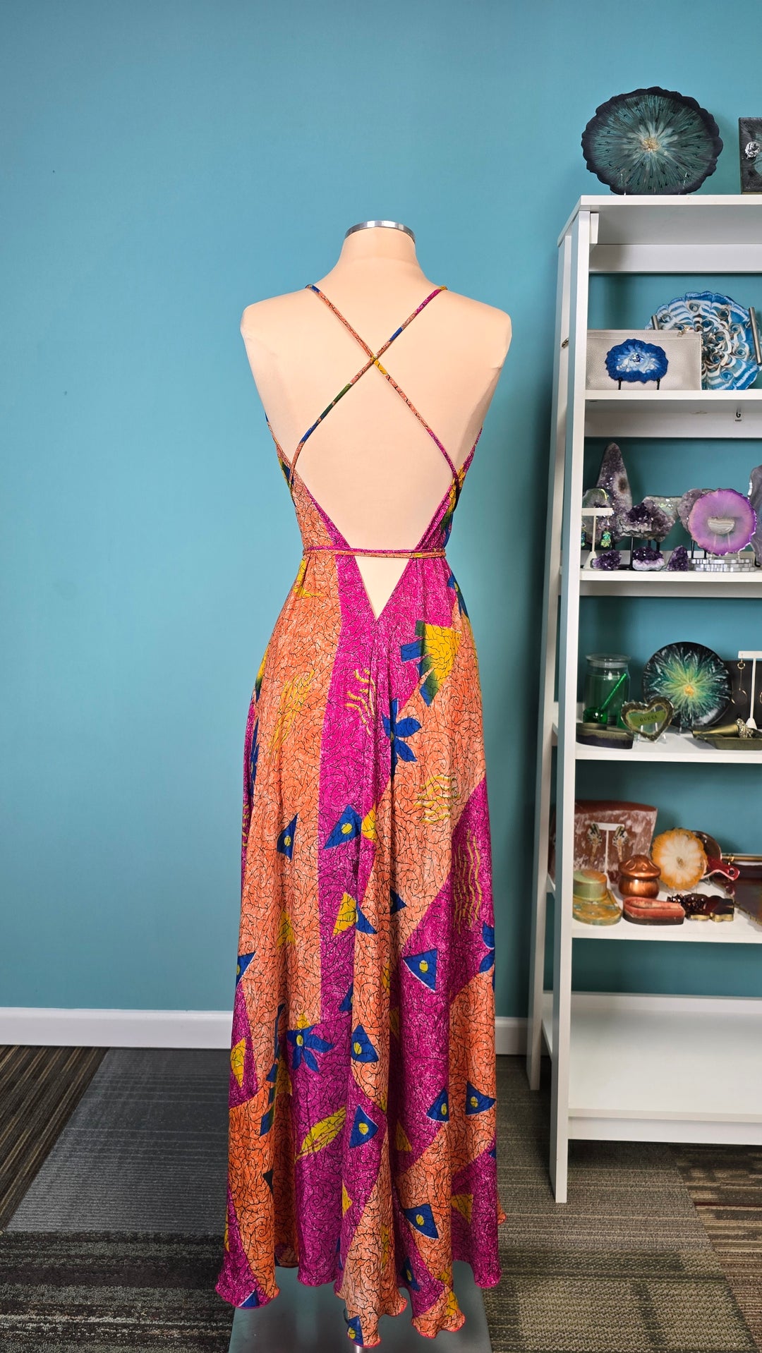 The Electric Lotus Silk Tulip Arm Kimono & Point Dress Set
