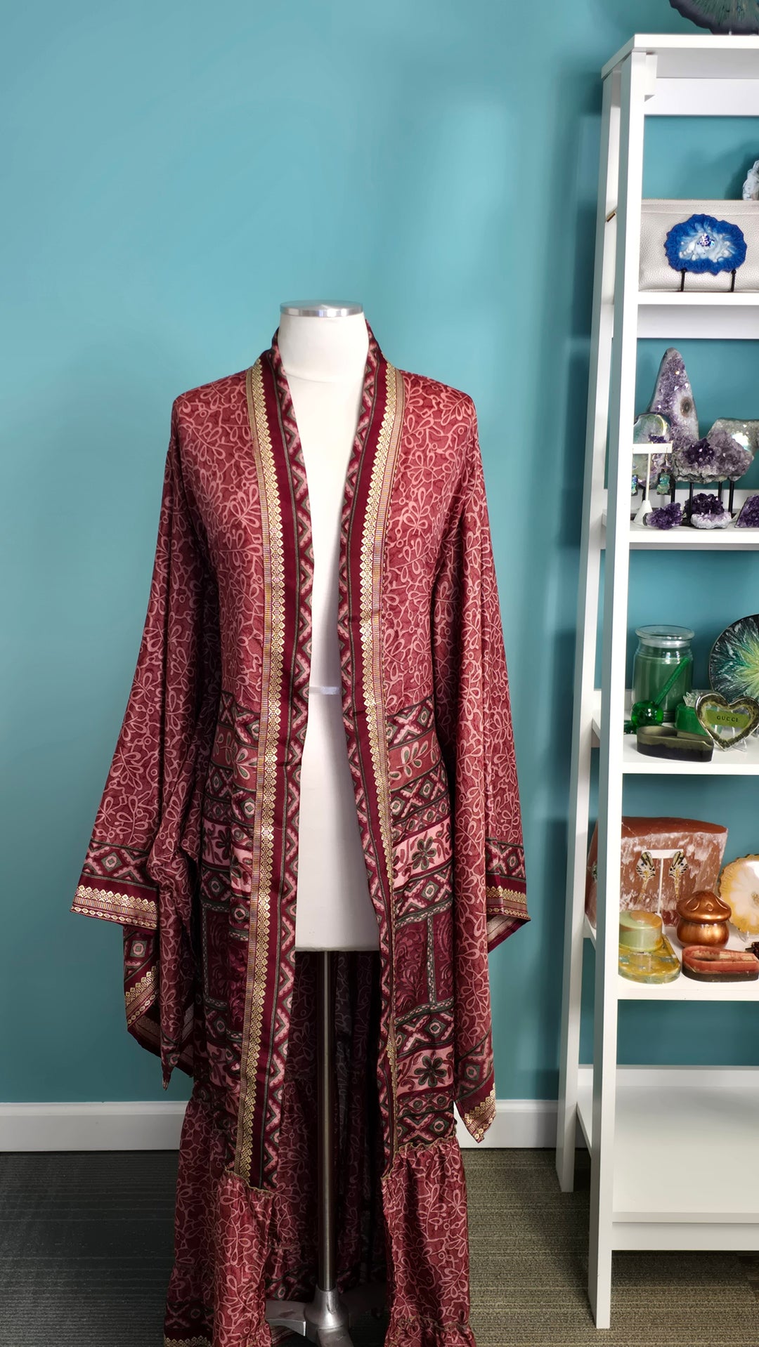 The Marrakech Wine Vintage Sari Silk Kimono