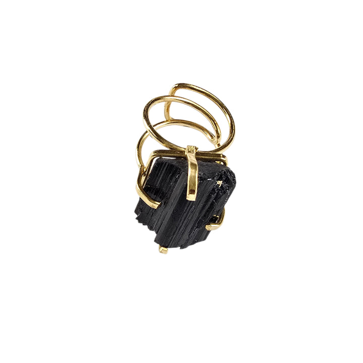 The Becka Black Tourmaline Wire Ring Collection