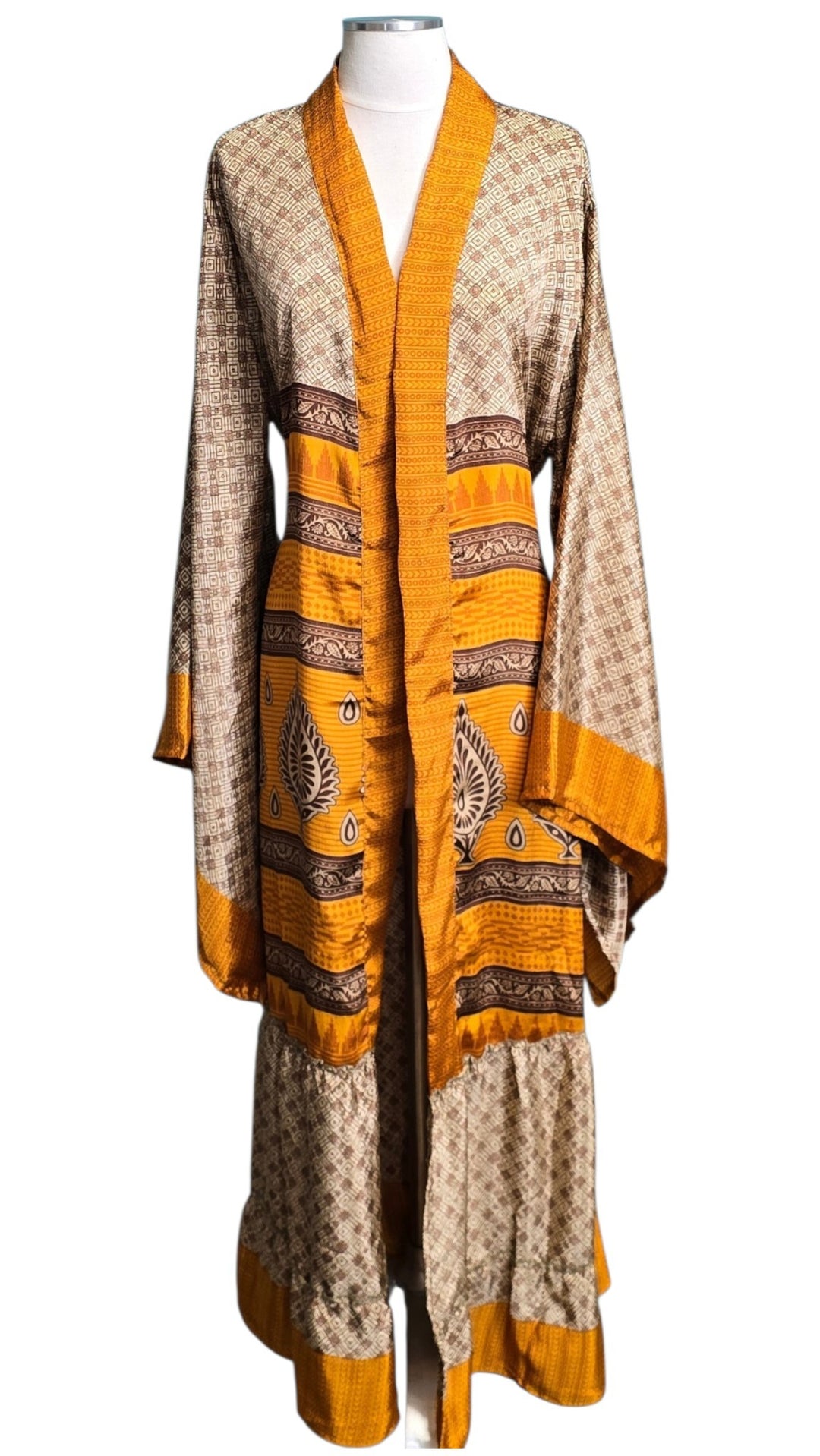 The Spice Market Vintage Sari Silk Kimono-126