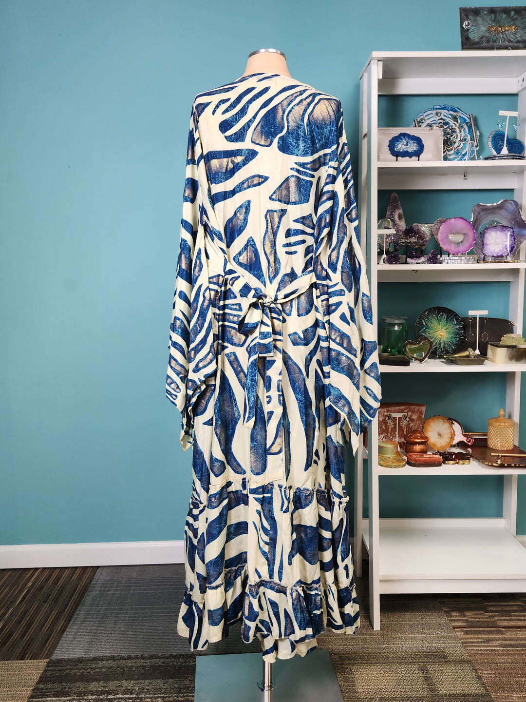 The Coastal Tides Two-Piece Dress & Kimono Signature Set-204