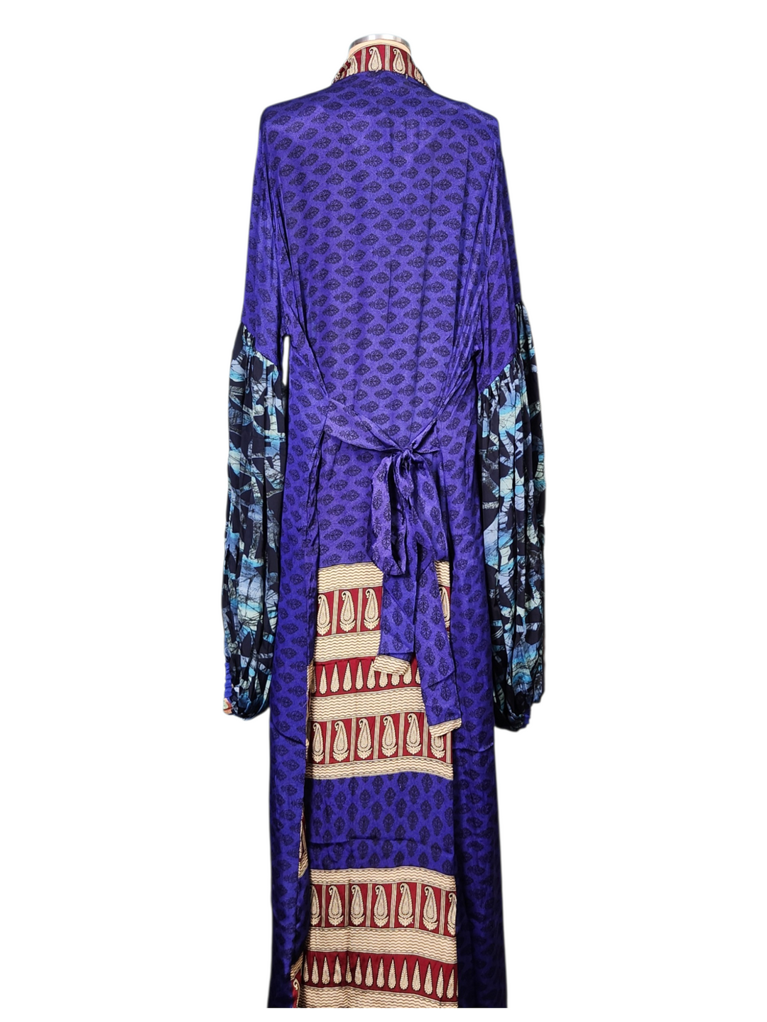 The Royal Amethyst Silk Vault Tulip Arm Long Kimono & Point Dress Set-233