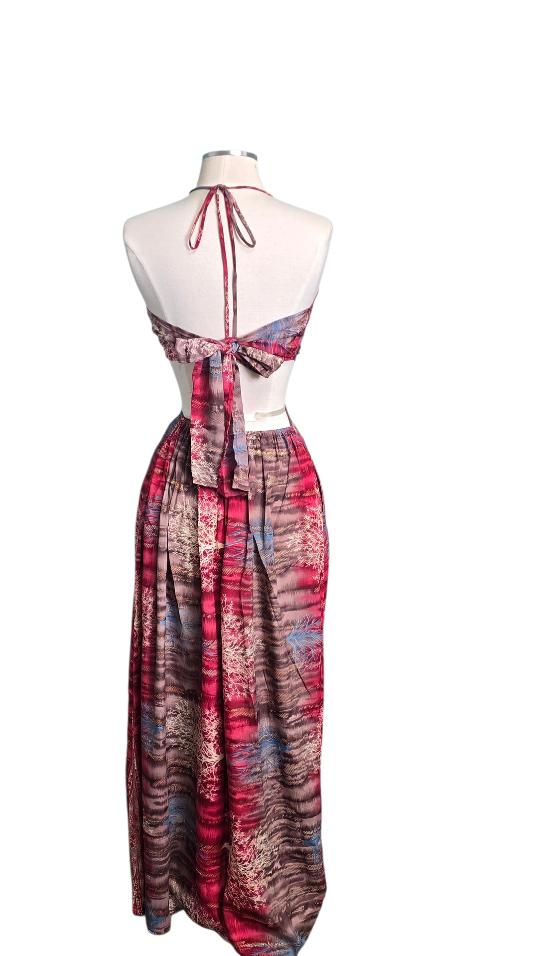 The Red TOL Keyhole Silk Kimono Dream Duster Dress Set