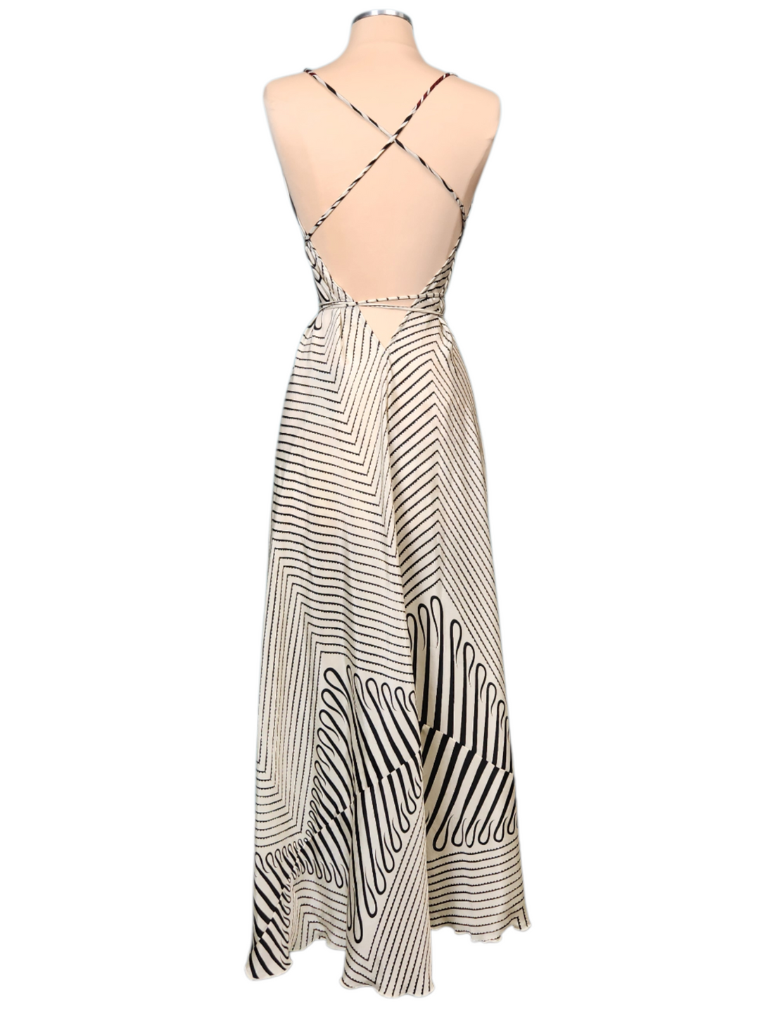 The Vintage Noir Silk Vault Tulip Arm Long Kimono & Point Dress Set-253